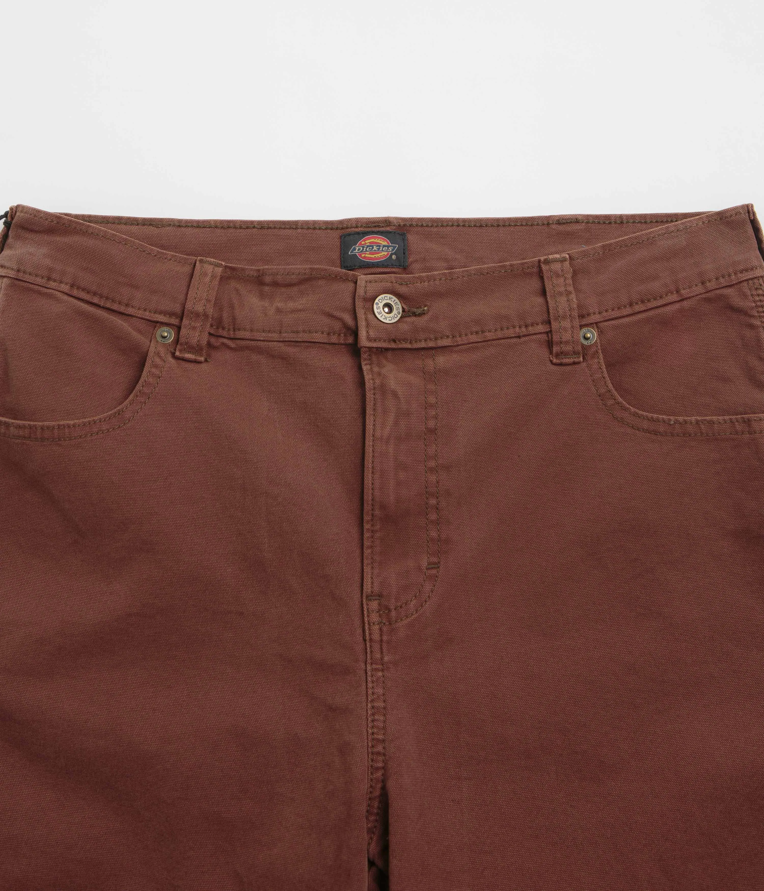 High-waisted Dickies River Ranch Work Shorts - Cappuccino
