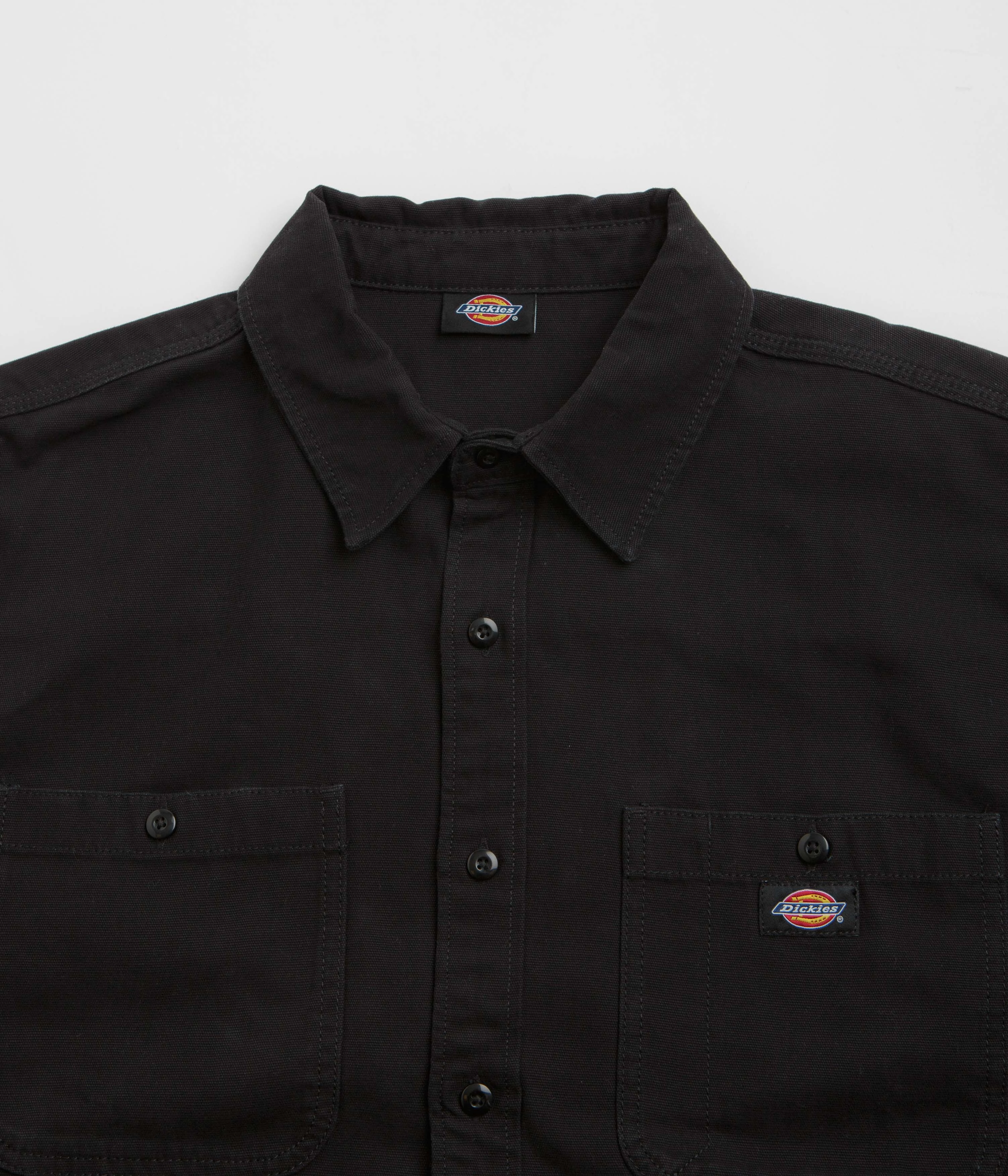 Dickies Canvas Shirt - Black Cuffed hem Friends Meetup