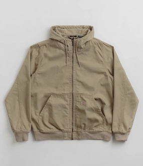 Dickies Duck Canvas Hooded Unlined Jacket - Desert Sand AdjustableCuffs Layer Up