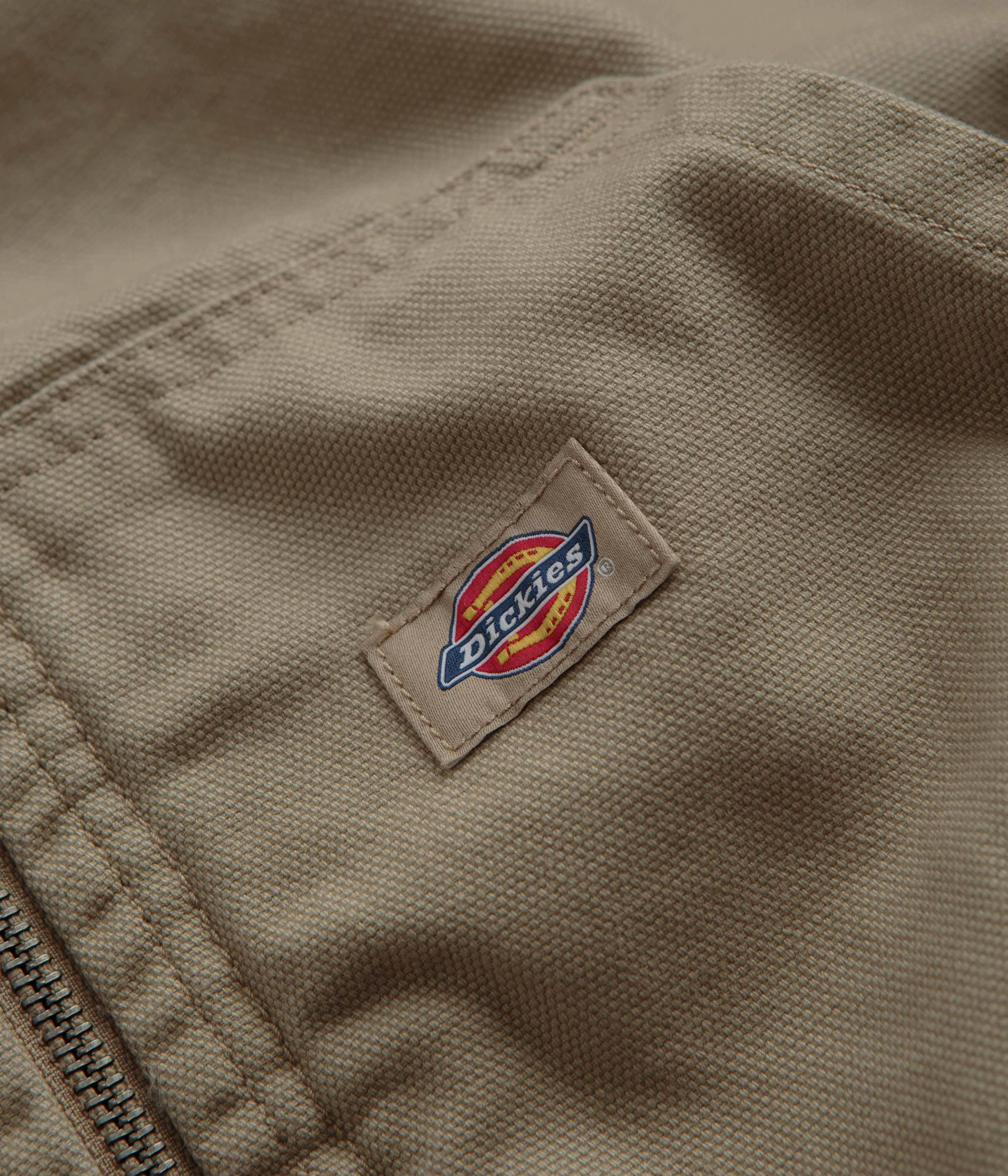 Dickies Duck Canvas Hooded Unlined Jacket - Desert Sand Vintage Style Sleepwear