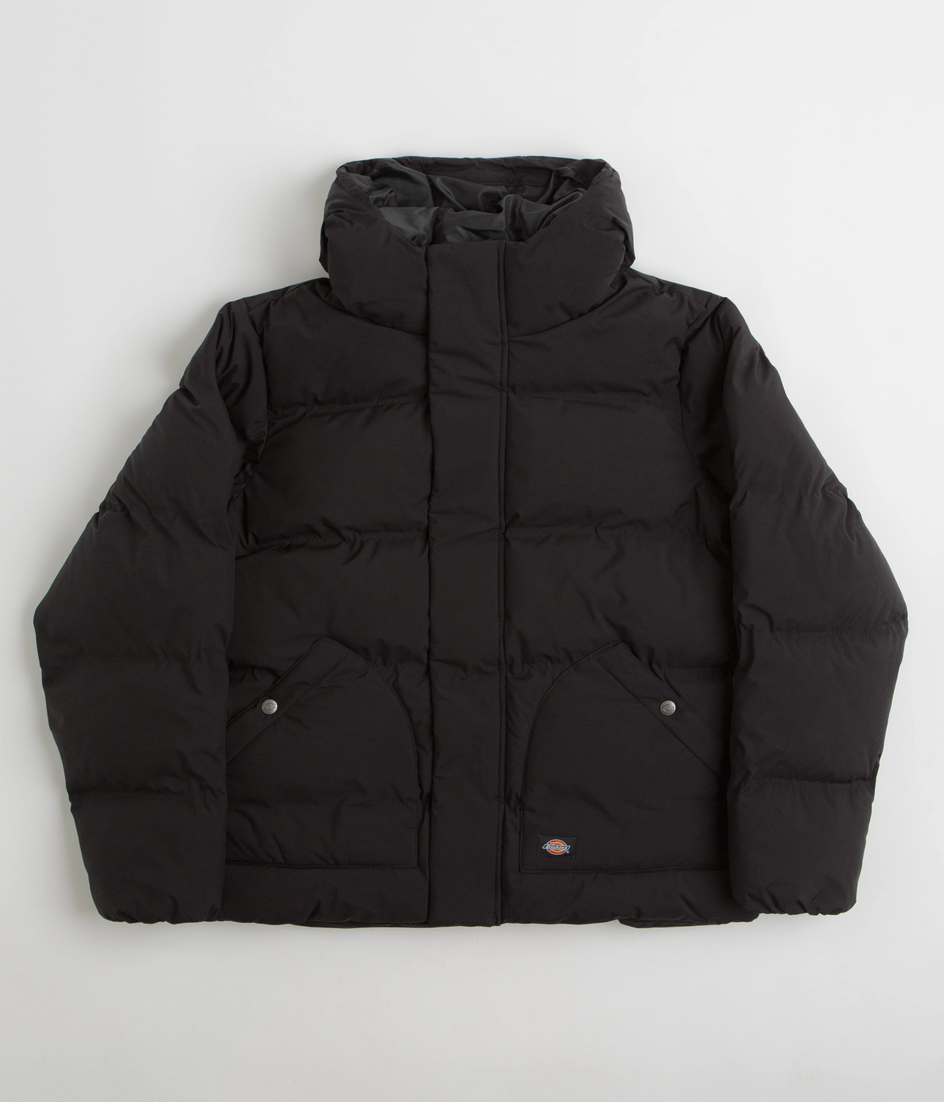 Dickies Eagleville Hooded Puffer Jacket - Black Hot