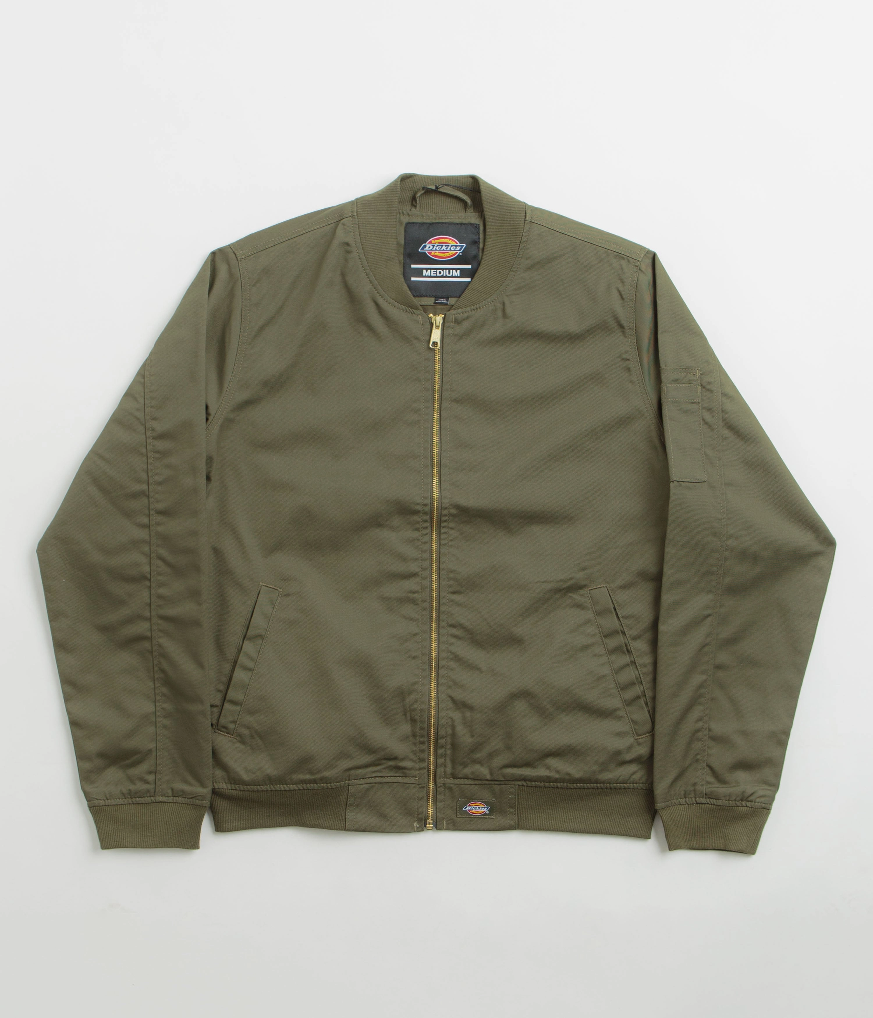 Minimal Form Weather Resistant Coating Dickies Hughson Jacket - Dark Olive / Dark Olive