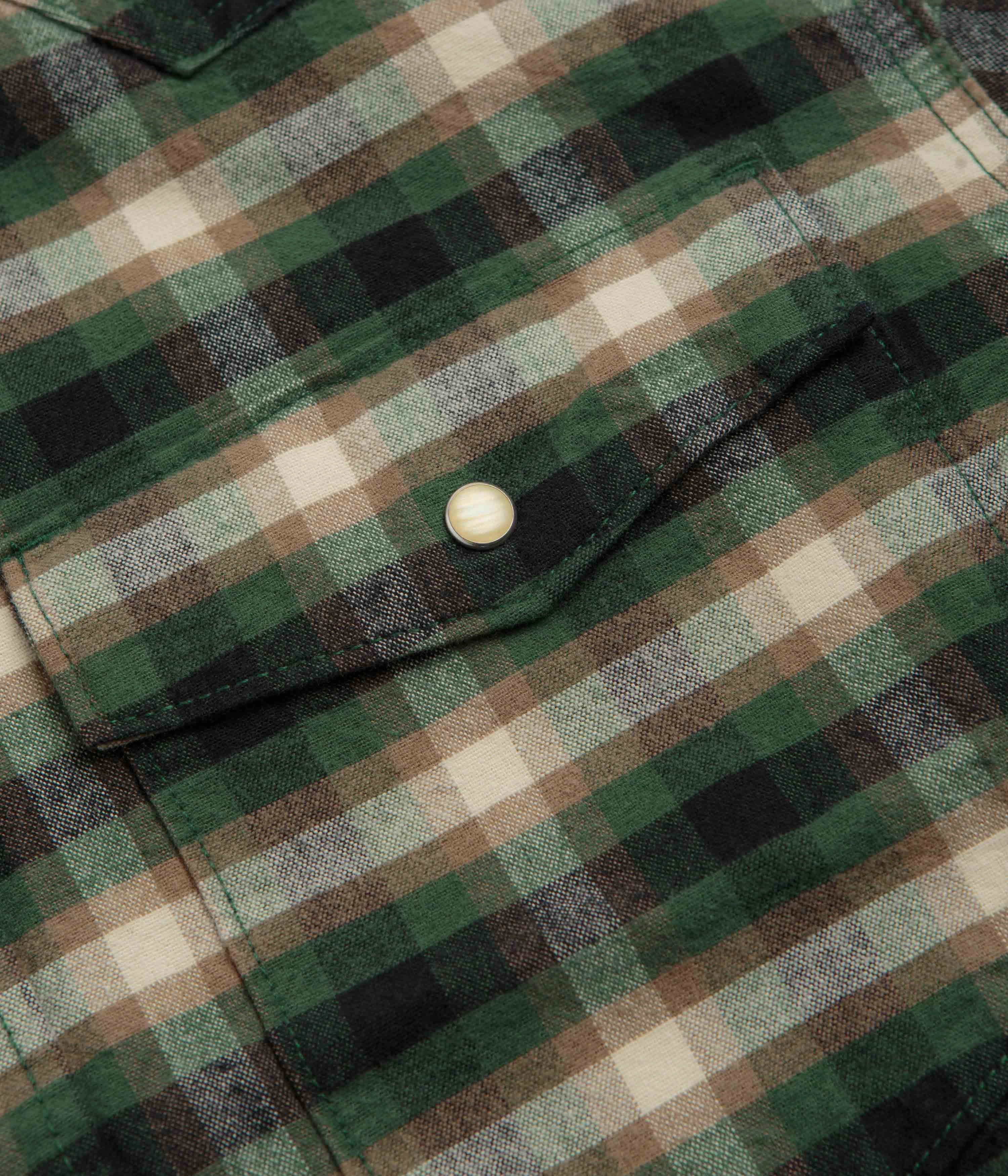 Dickies Johnsonville Shirt - Pine Needle Green Mountain Escape High Neck