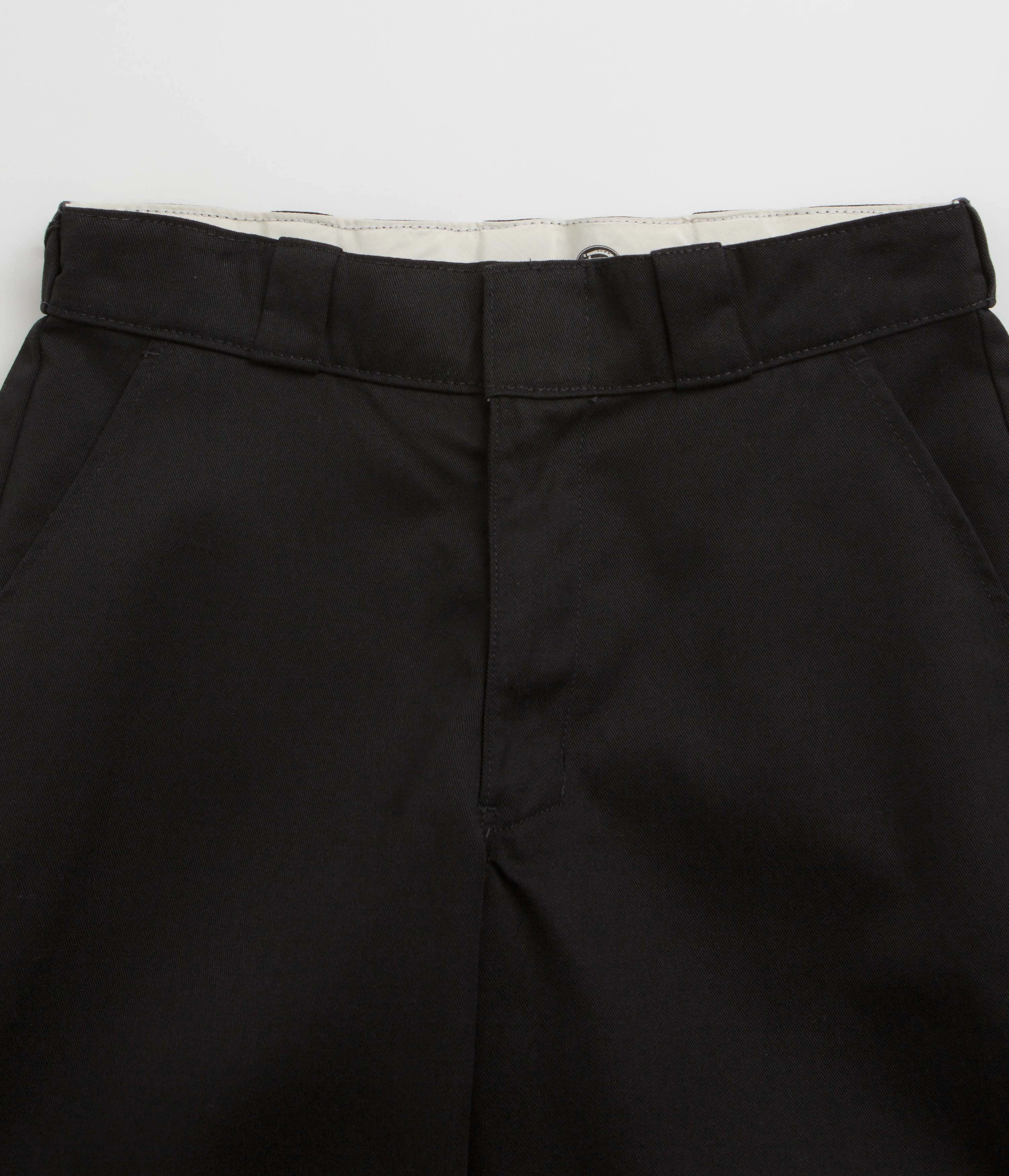 Laser Cut Edges Sporty Comfort Wear Dickies Loose Multi Pocket Work Pants - Black