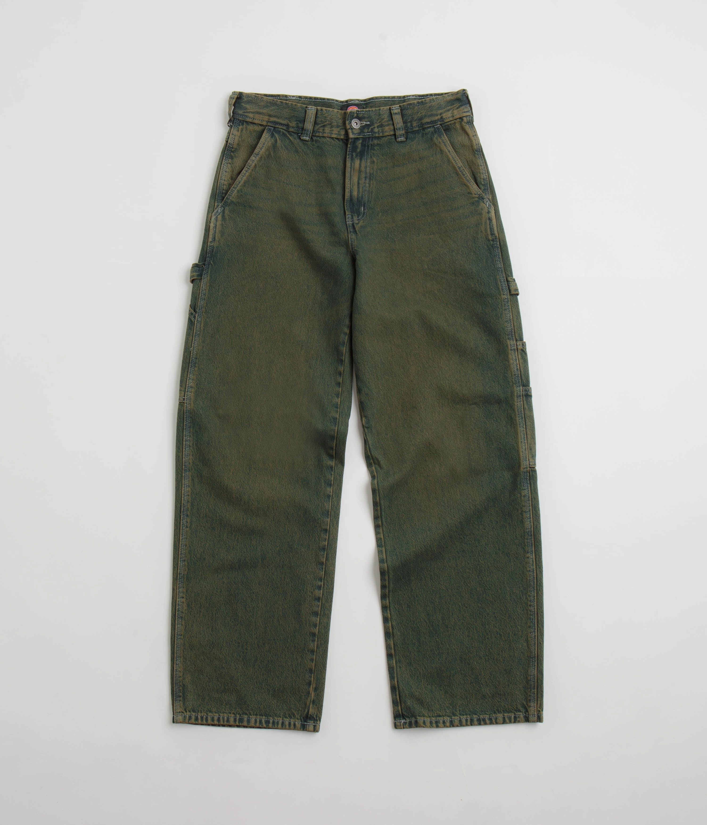 Move With Ease Style Match Dickies Loose Painter Jeans - Green Tone Fade