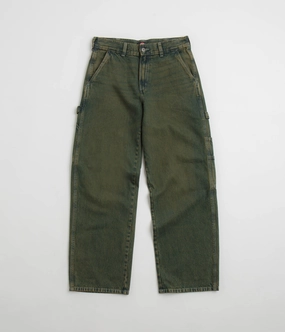 Move With Ease Style Match Dickies Loose Painter Jeans - Green Tone Fade