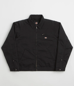 Perforated Underarm Vents Dickies Painter Canvas Jacket - Black