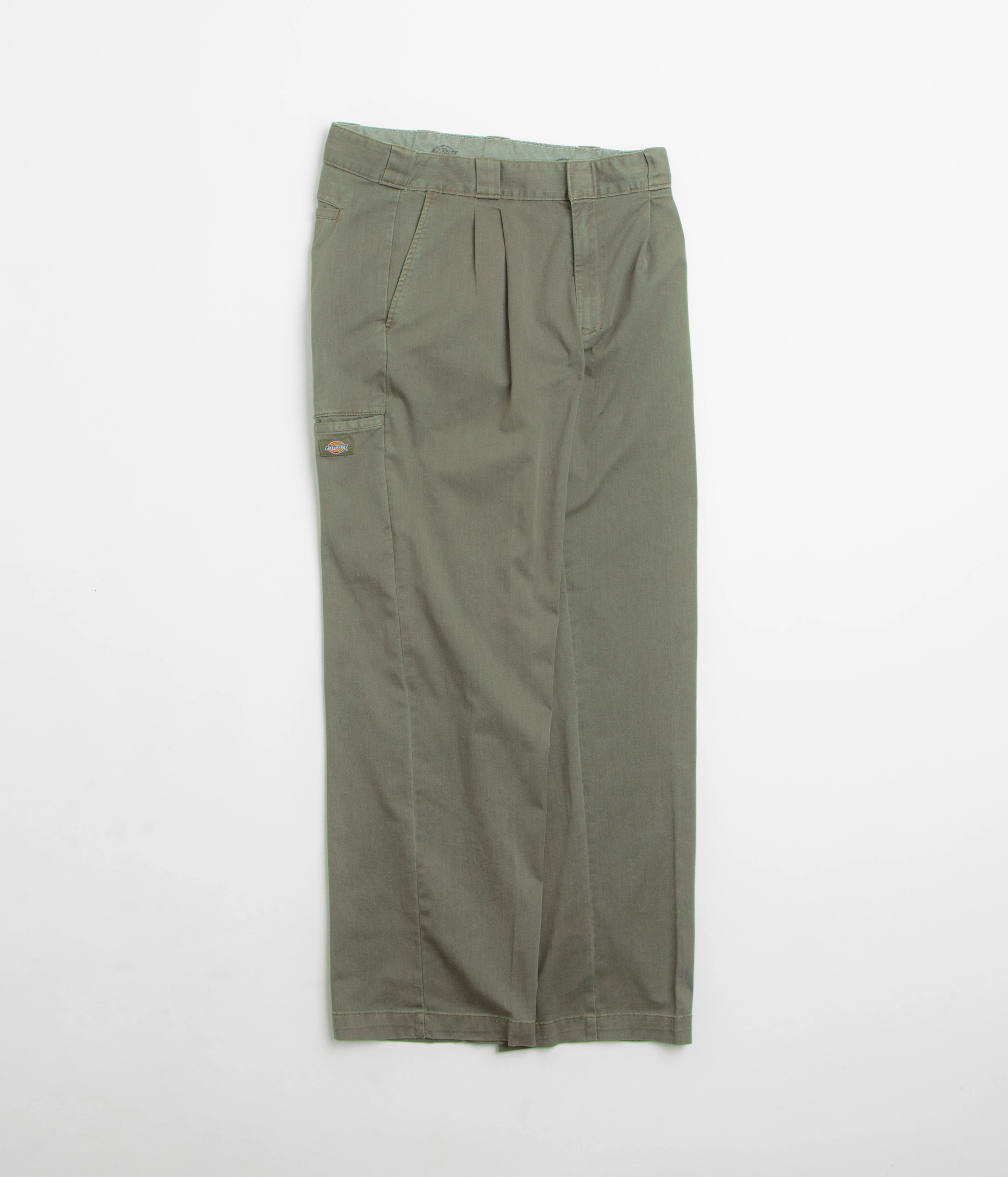 TearResistantMaterial Dickies Unionville Pleated Work Pants - Military Green