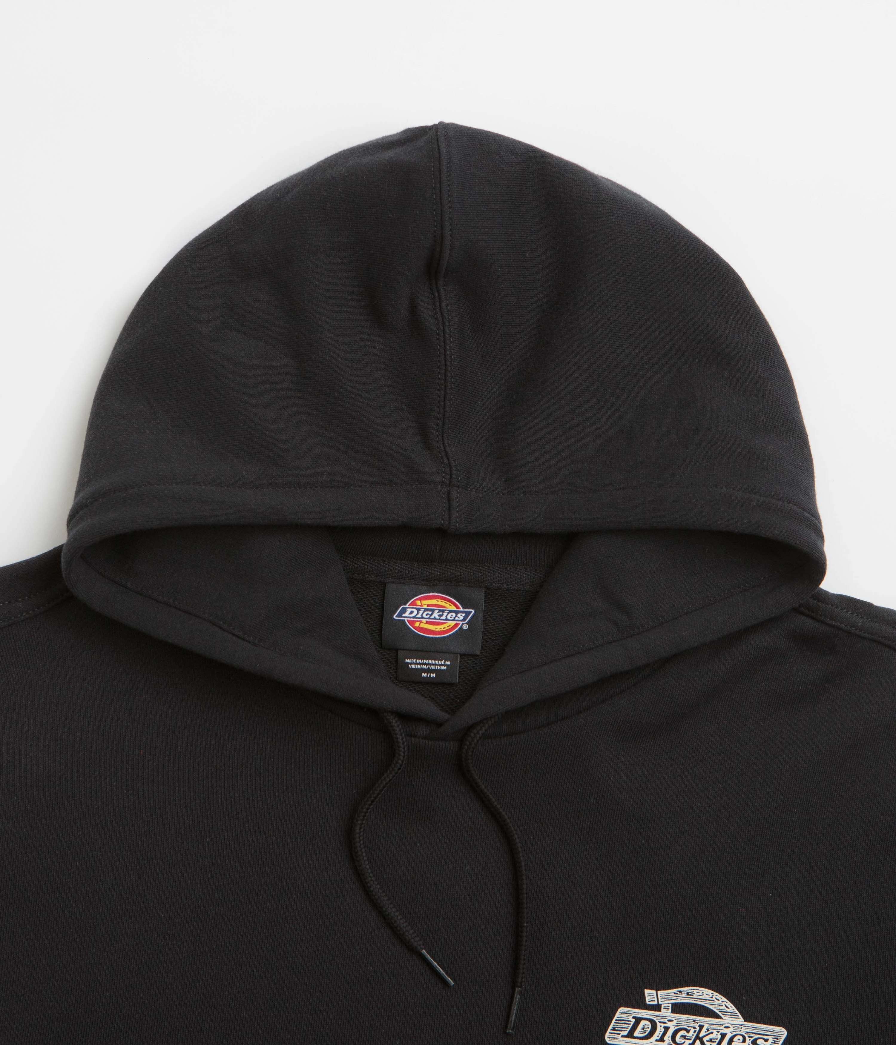 Dickies Wood Logo Hoodie - Black Shrew like windproof