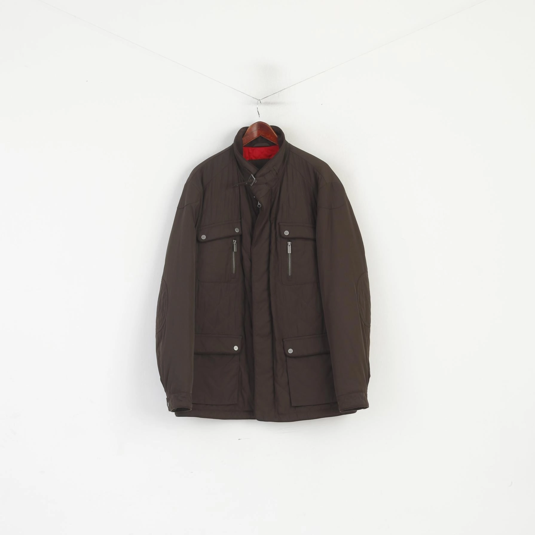 Minimal Utility DIGEL Men 60 50 XXXL Jacket Brown Quilted Classic Menswear Concept Outdoor Top