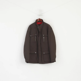 Minimal Utility DIGEL Men 60 50 XXXL Jacket Brown Quilted Classic Menswear Concept Outdoor Top