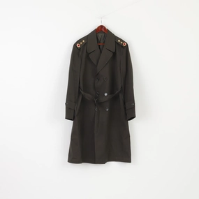 Dikimevi Men M Coat Khaki Turkish Pardosu Haki Muflon Military Double Breasted Top Optimize Active Lifestyle