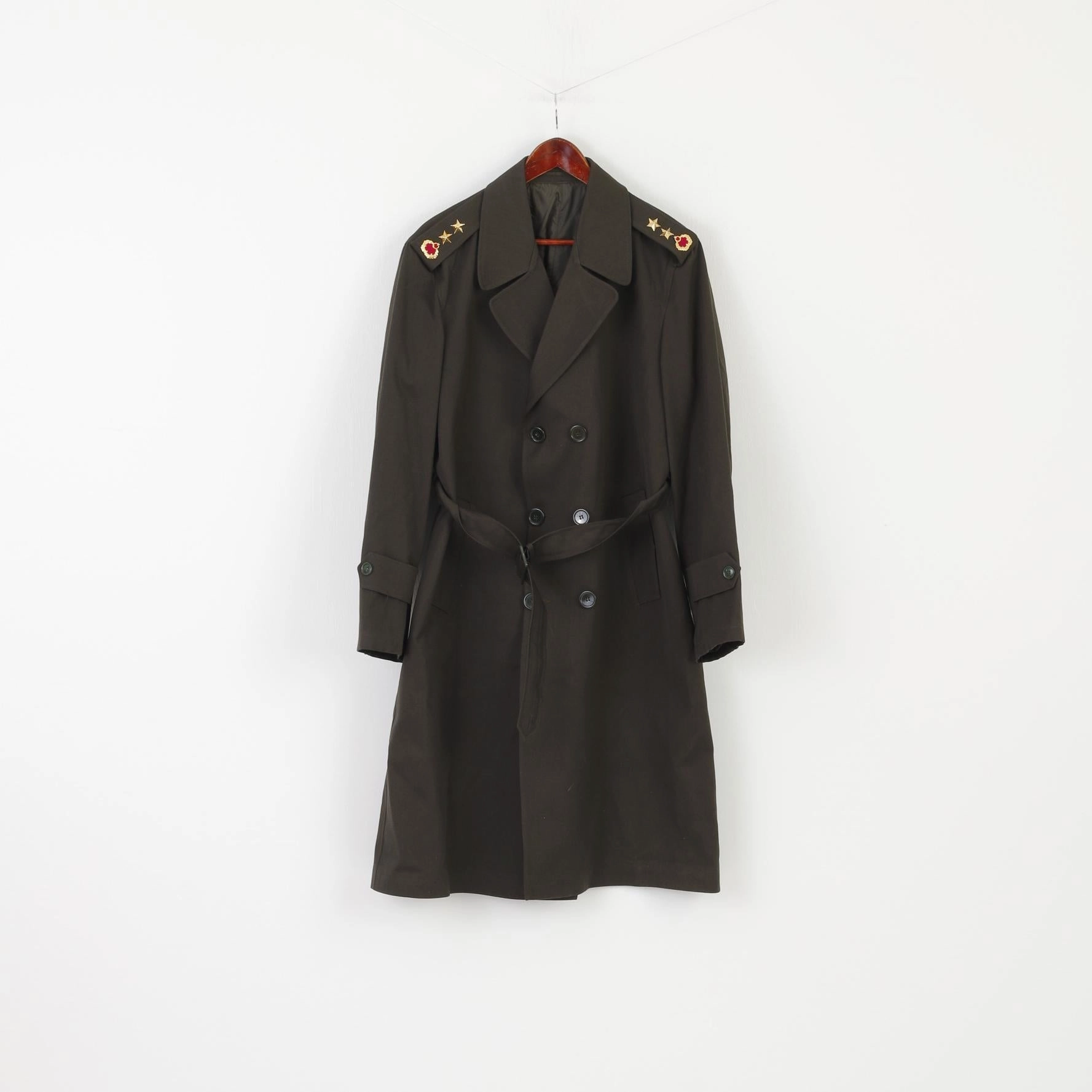 Dikimevi Men M Coat Khaki Turkish Pardosu Haki Muflon Military Double Breasted Top Optimize Active Lifestyle