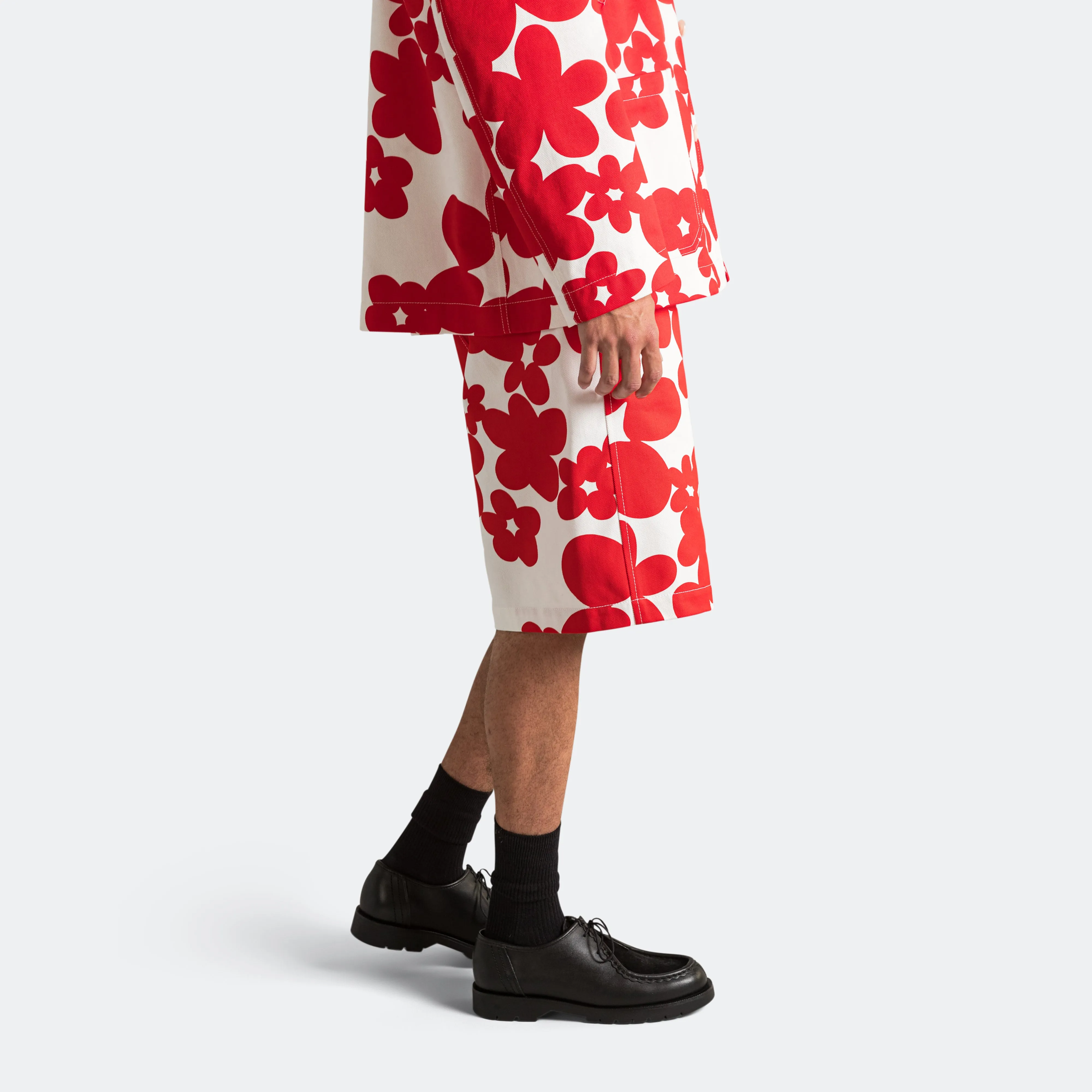 Dillies Gabardine Shorts - Crimson Reinforced Stress Points Pajamas