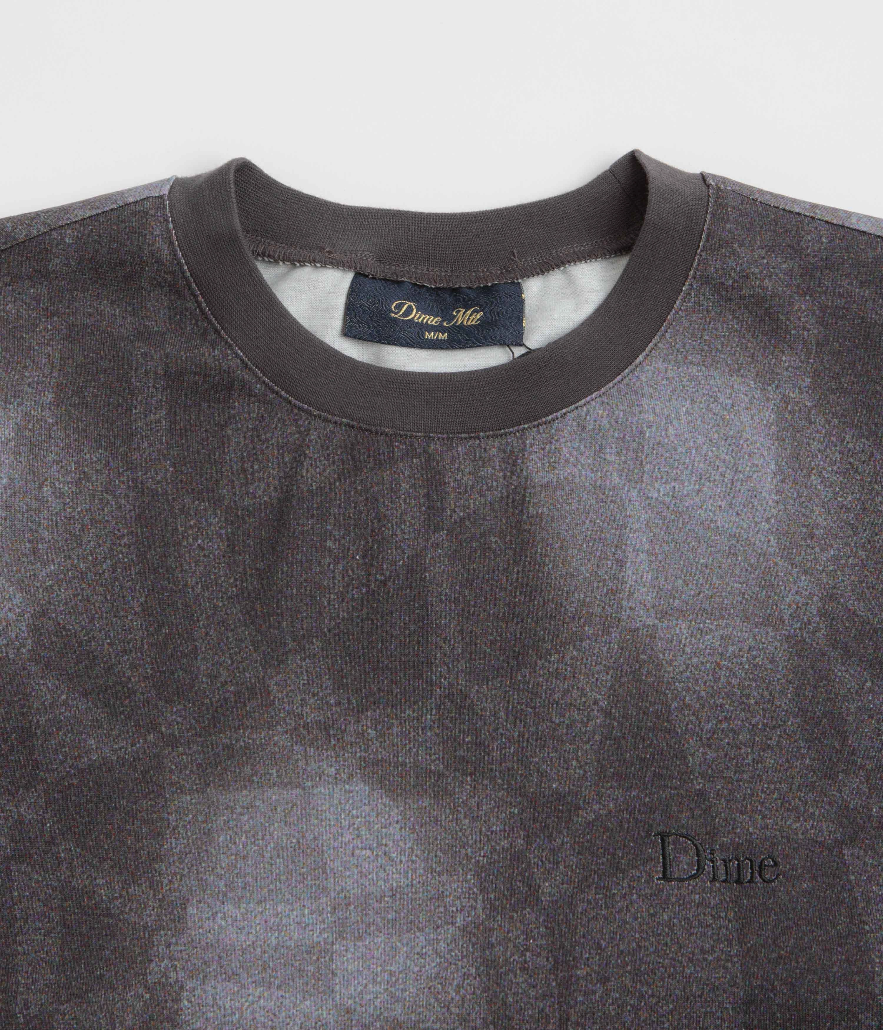 TaglessCollar NonIrritating Fabric Dime Abstract Long Sleeve T-Shirt - Static Black