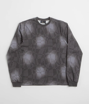 Dime Abstract Long Sleeve T-Shirt - Static Black Essential Casual