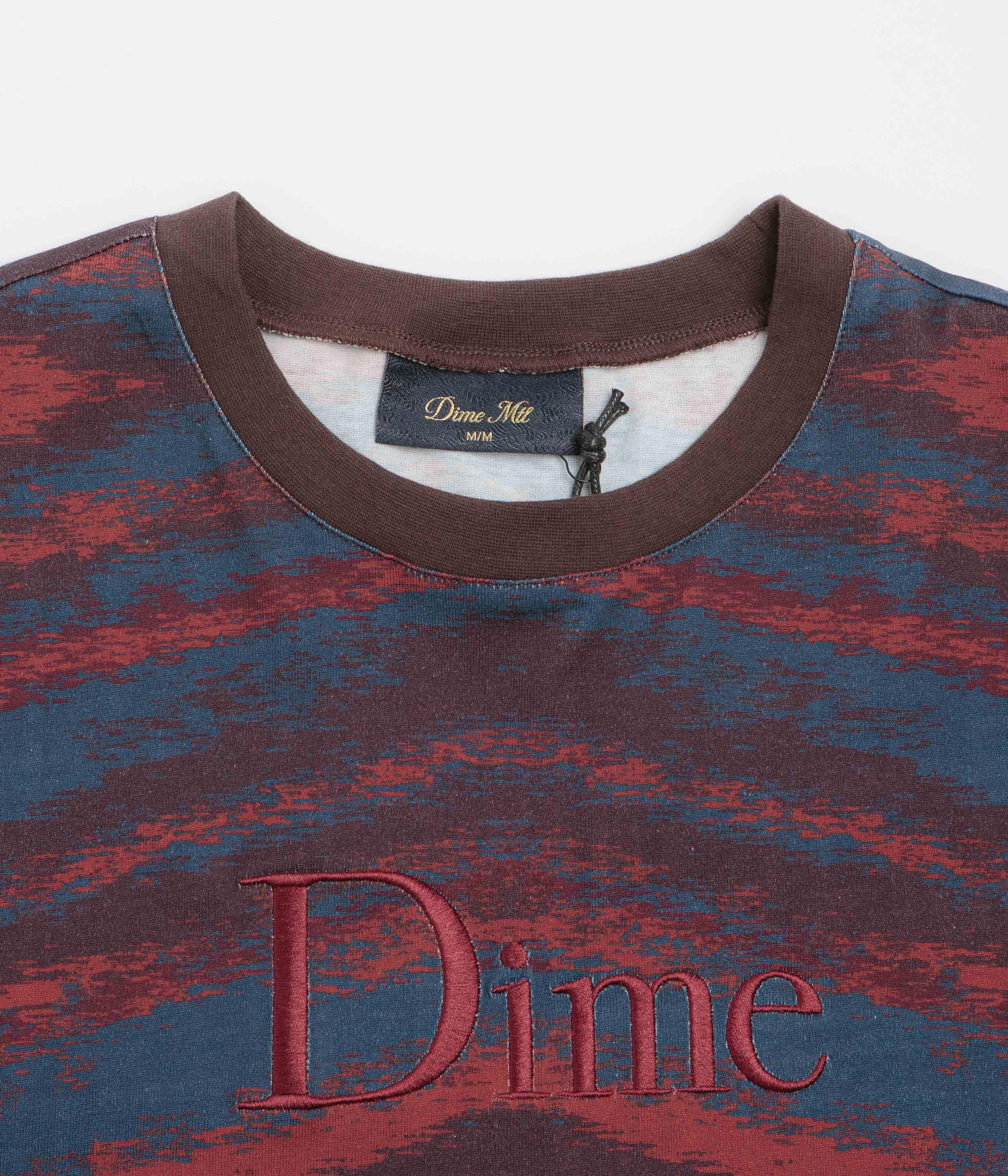 Dime Brushstroke Shirt - Bordeaux Wardrobe Staple Edgy Fashion