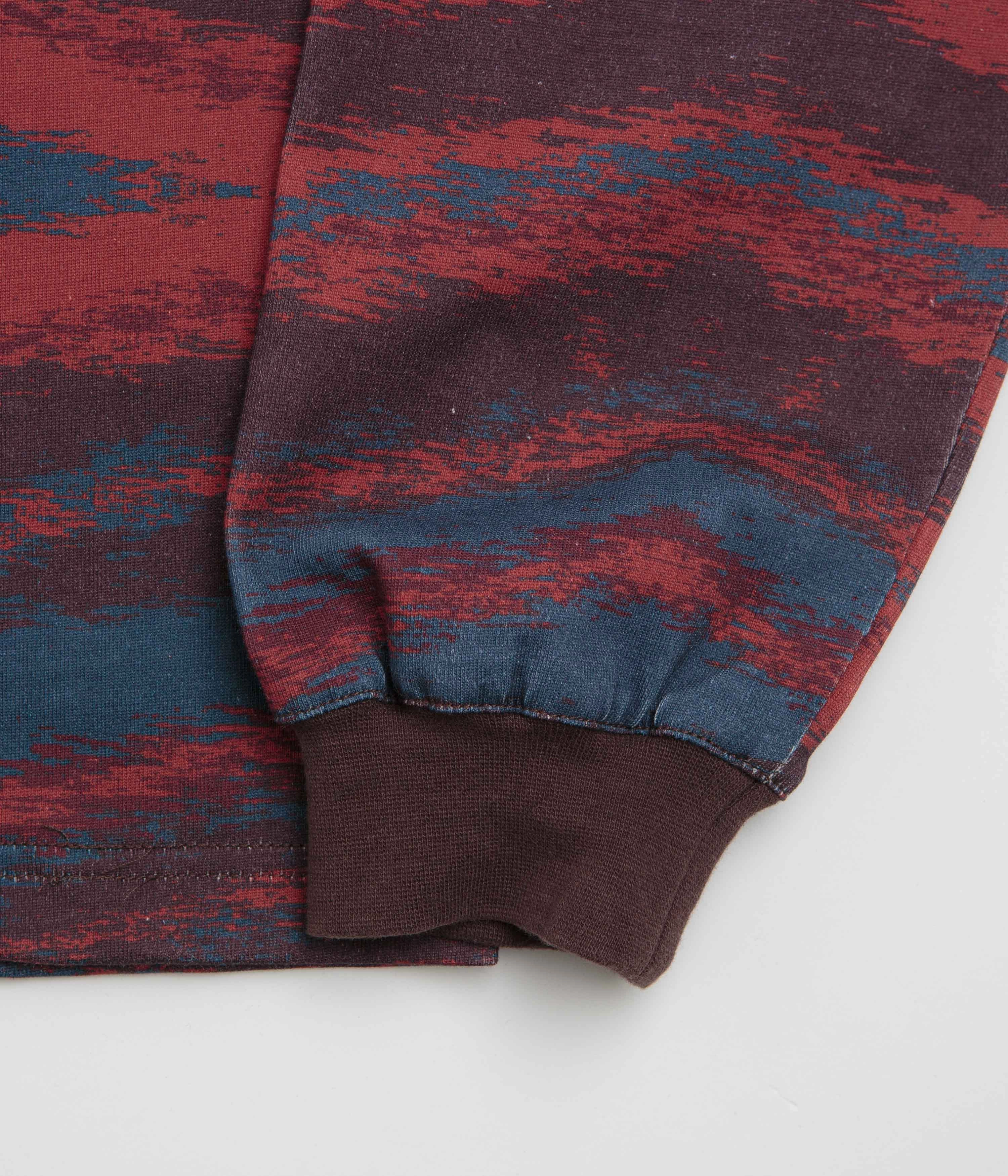 slim fit Microfiber Material Dime Brushstroke Shirt - Bordeaux