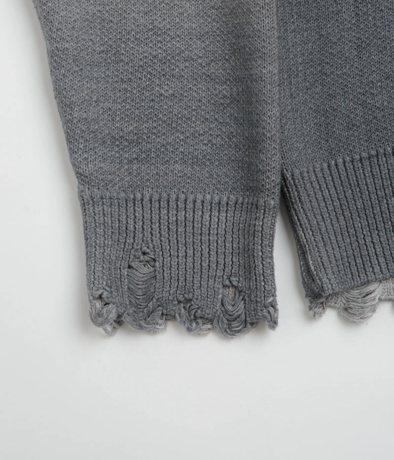 Comfy Fit Street Apparel Dime Cat Knit Sweatshirt - Storm