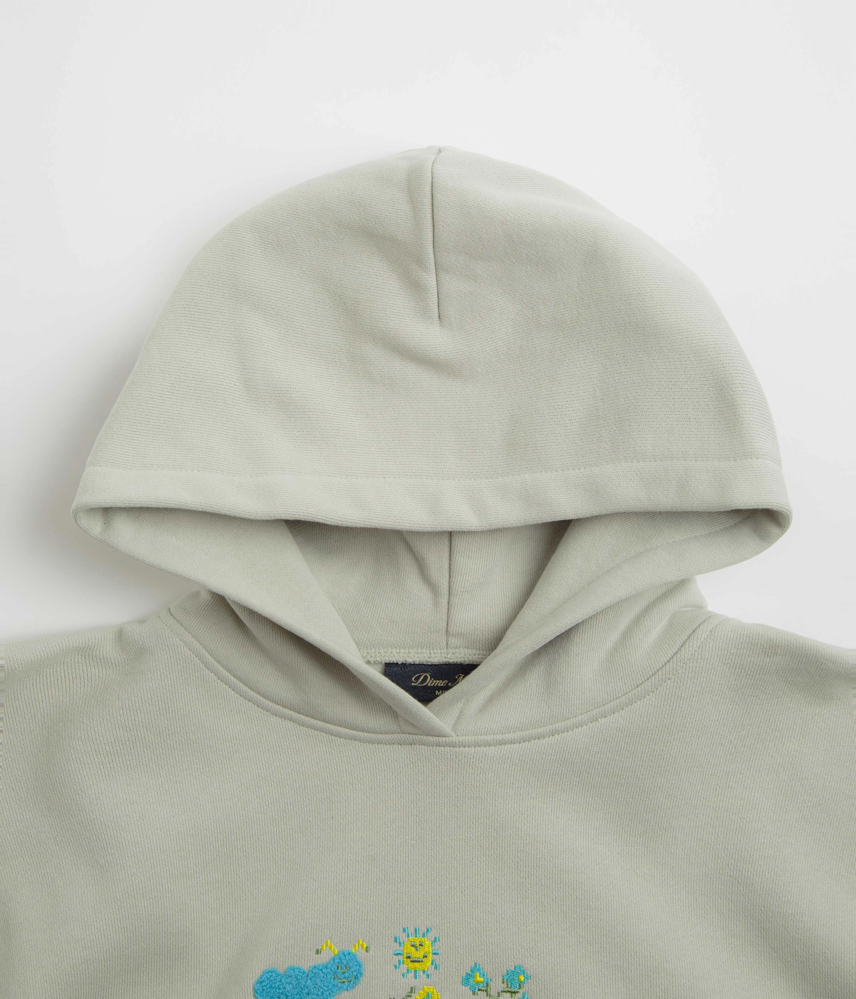 Cultural inspiration Dime Classic Cross Stitch Hoodie - Charcoal Moss