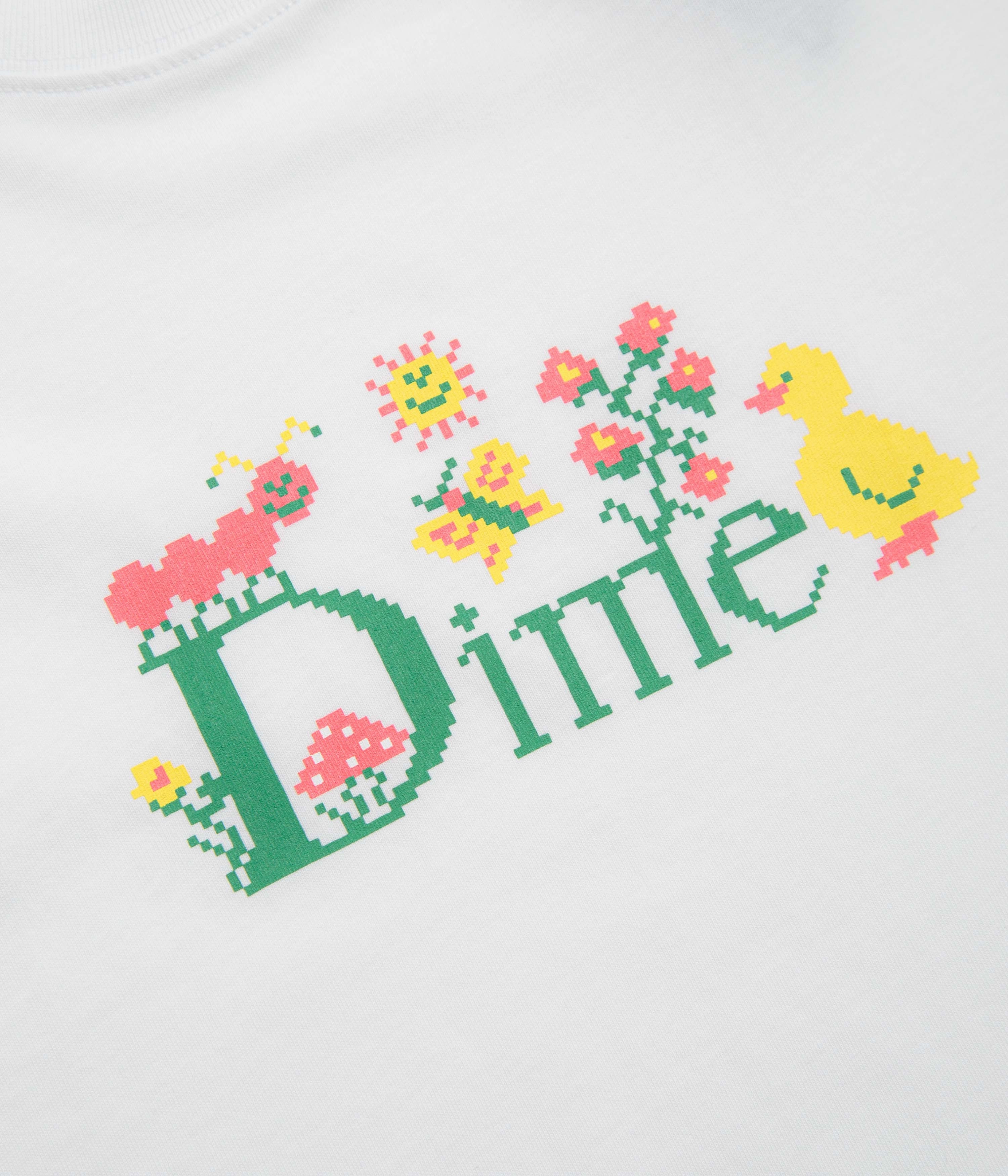 Dime Classic Cross Stitch T-Shirt - White Weekend Comfort Style