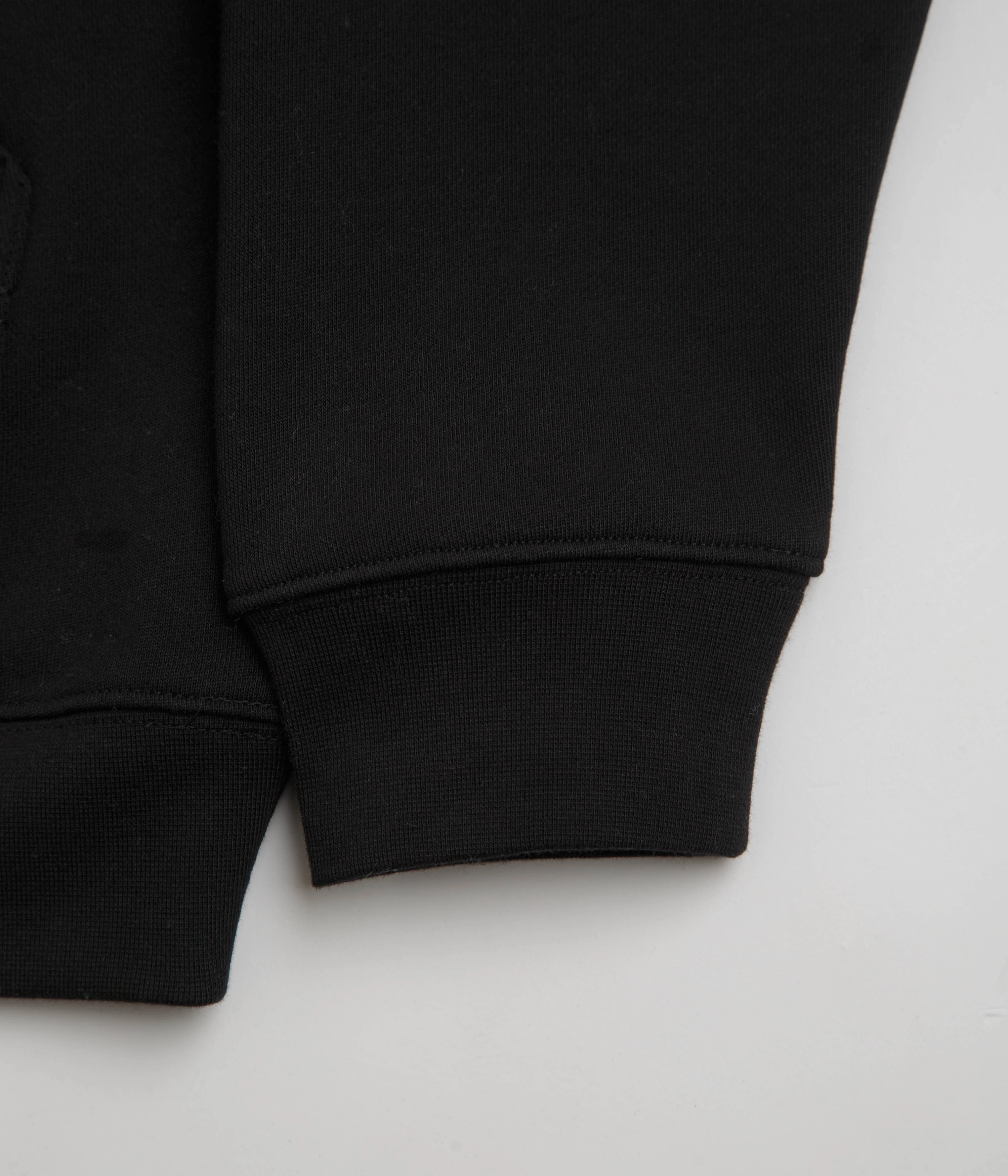 Zip Pocket Dime Classic Fuzzy Hoodie - Black