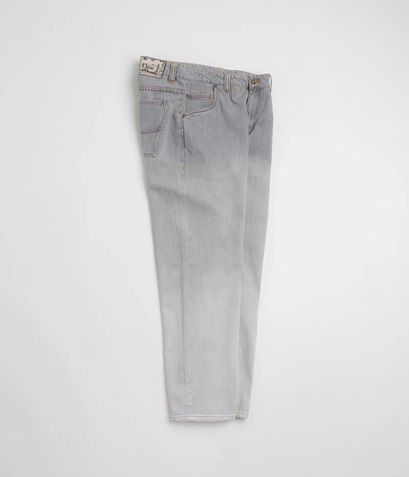 Dime Classic Relaxed Jeans - Dipped Sandblasted Grey Modern Youth Style Party Look