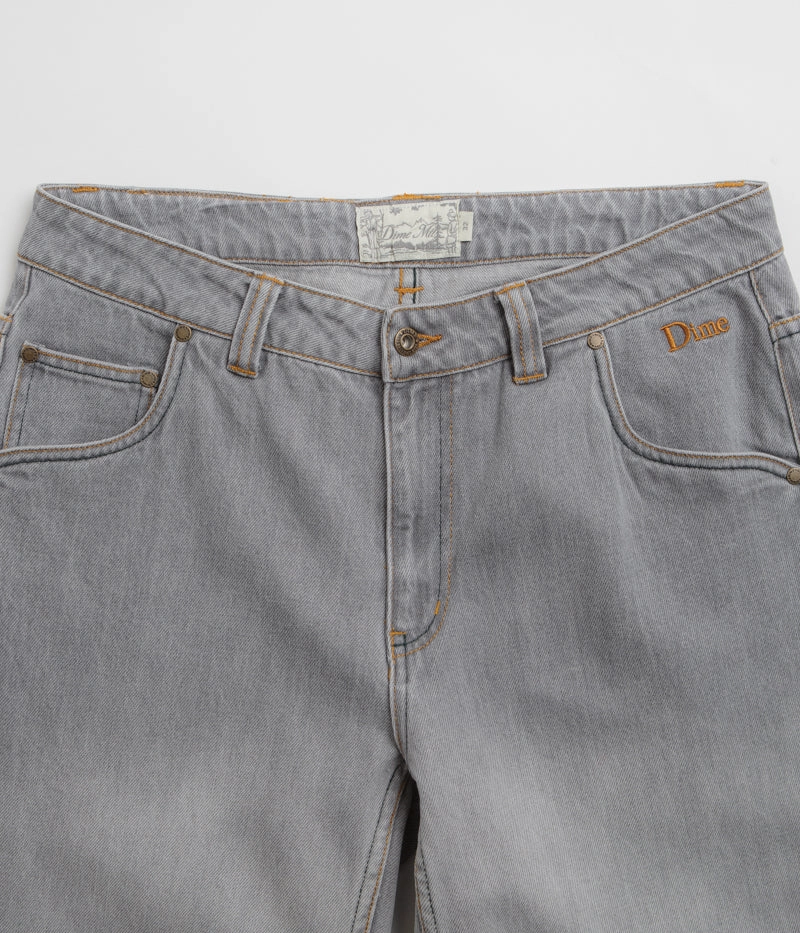 Dime Classic Relaxed Jeans - Dipped Sandblasted Grey Perfect Fit Eco Conscious Denim