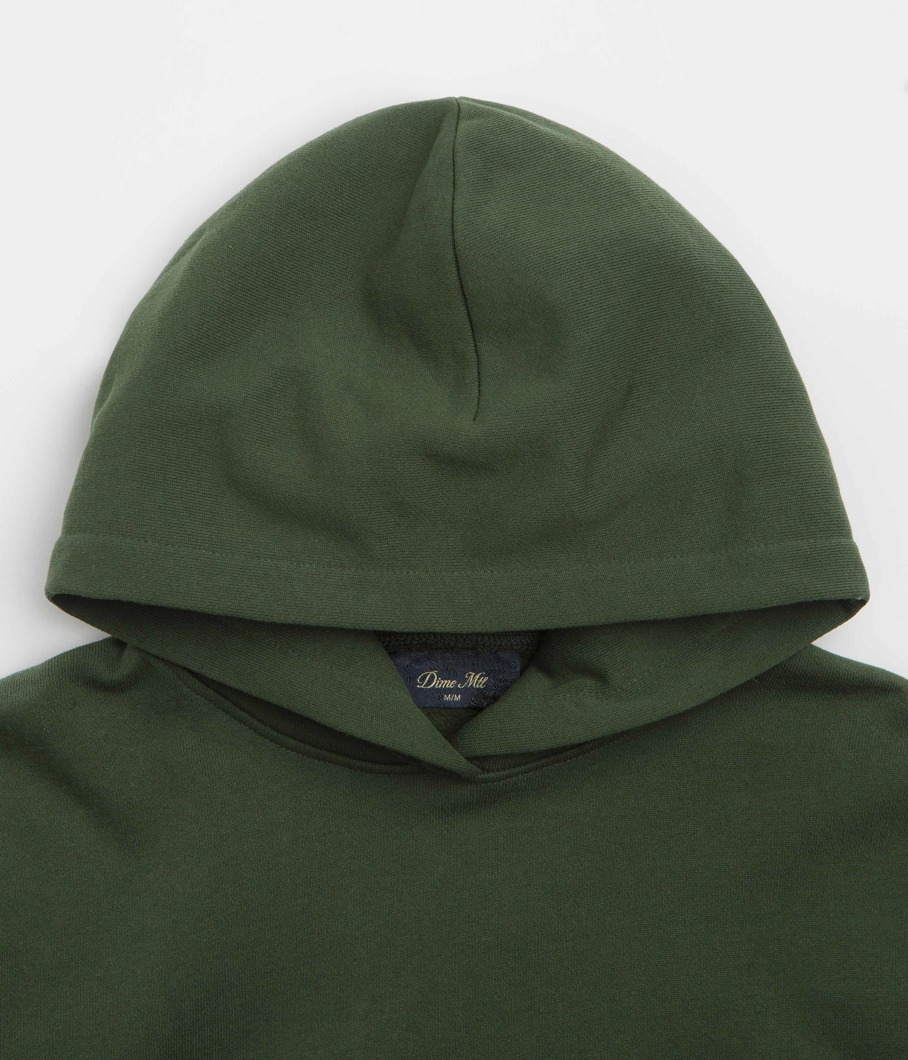 Dime Classic Small Logo Hoodie - Forest Green Frog like
