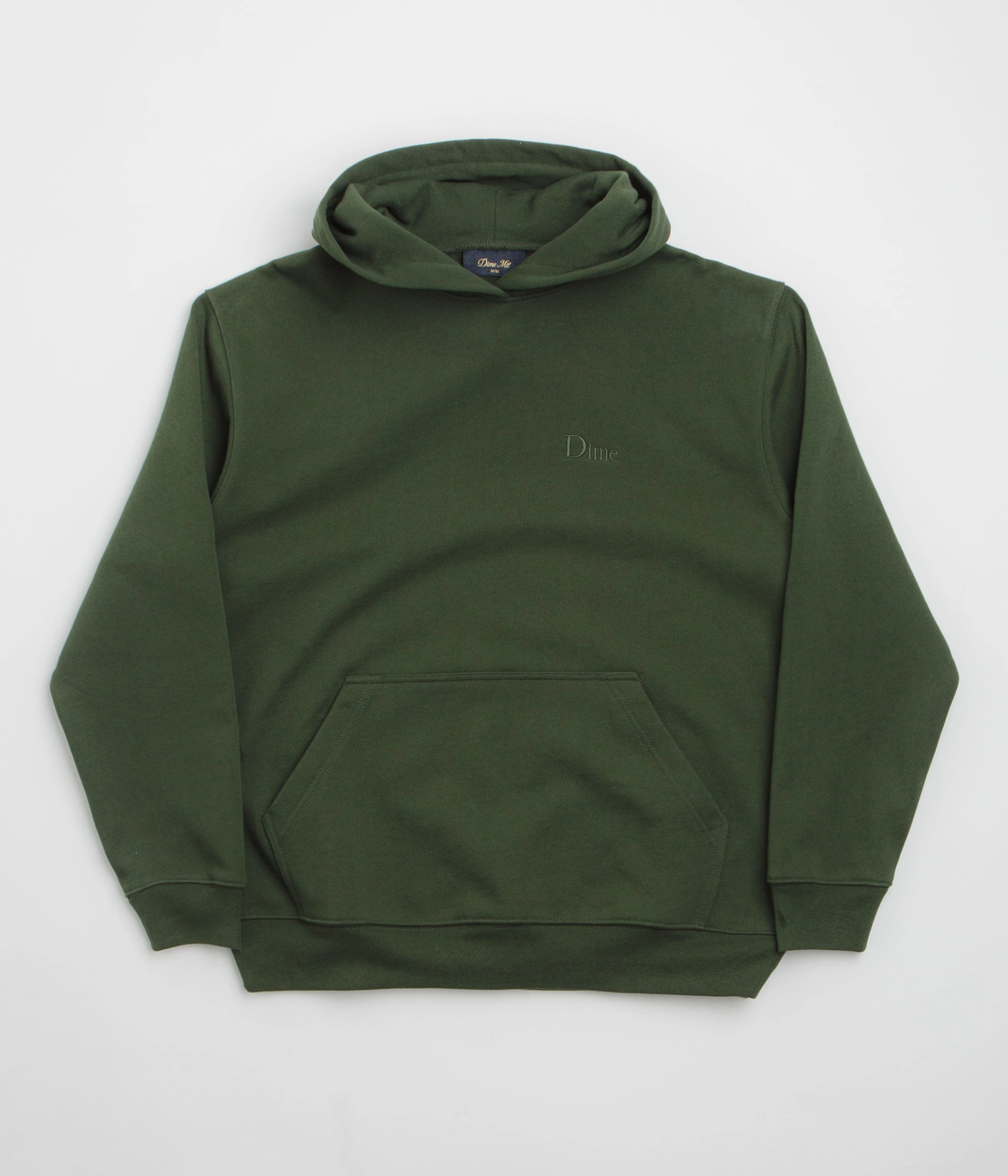 Dime Classic Small Logo Hoodie - Forest Green Breathable mesh lining