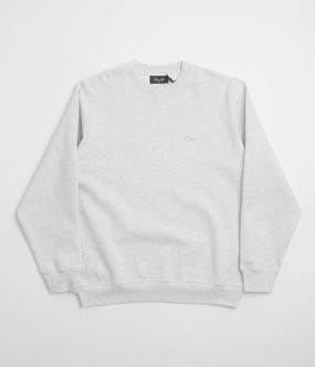 Timeless Chic Dime Cursive Small Logo Crewneck Sweatshirt - Ash