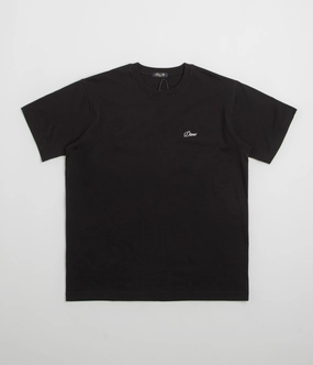 Dime Cursive Small Logo T-Shirt - Black Flexible Wear