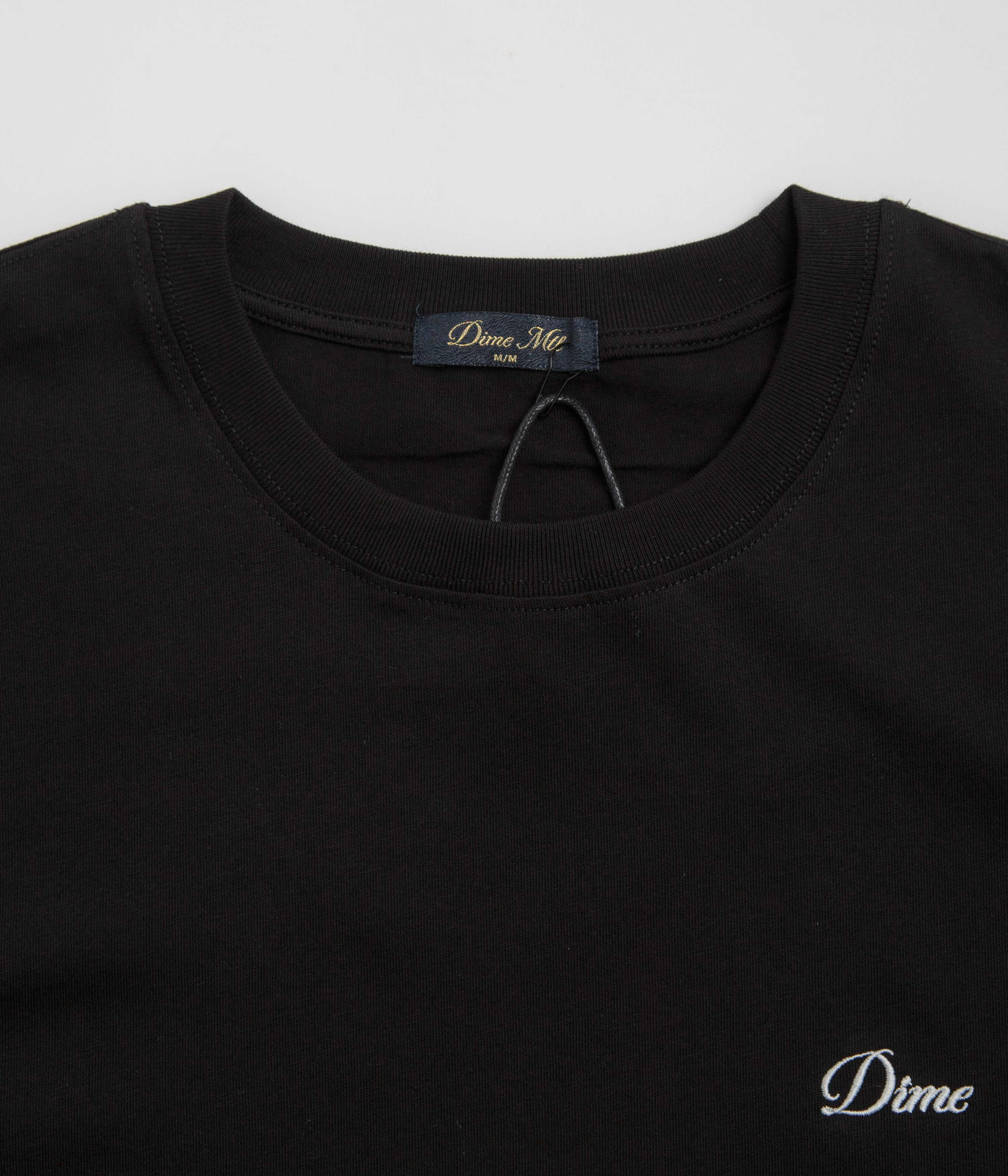 Easy Look Outdoor Layer Dime Cursive Small Logo T-Shirt - Black