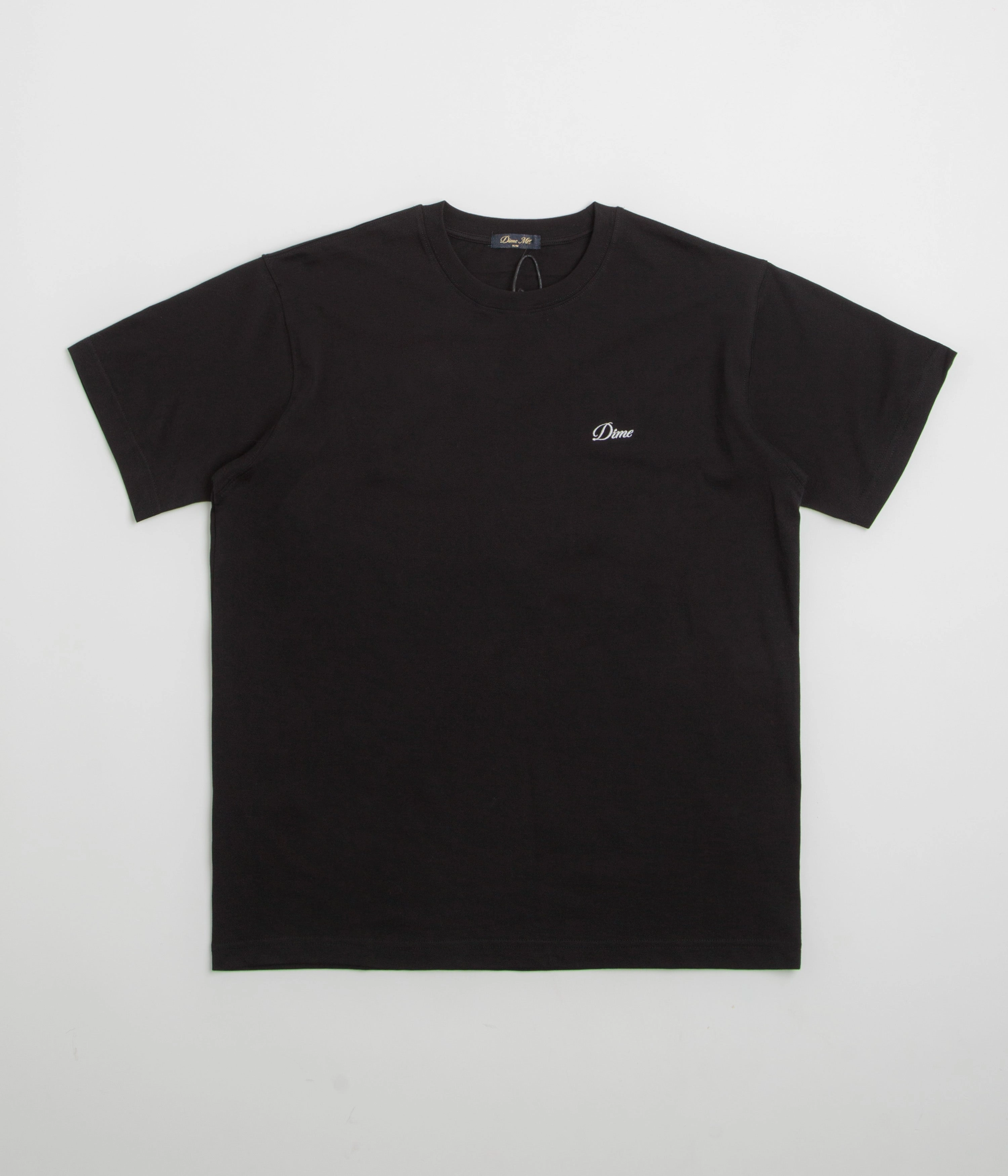 Dime Cursive Small Logo T-Shirt - Black Trendy Vibes Wear Active Comfort