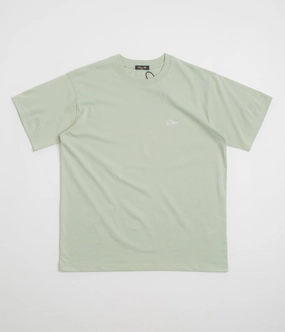 Dime Cursive Small Logo T-Shirt - Charcoal Moss Bohemian style