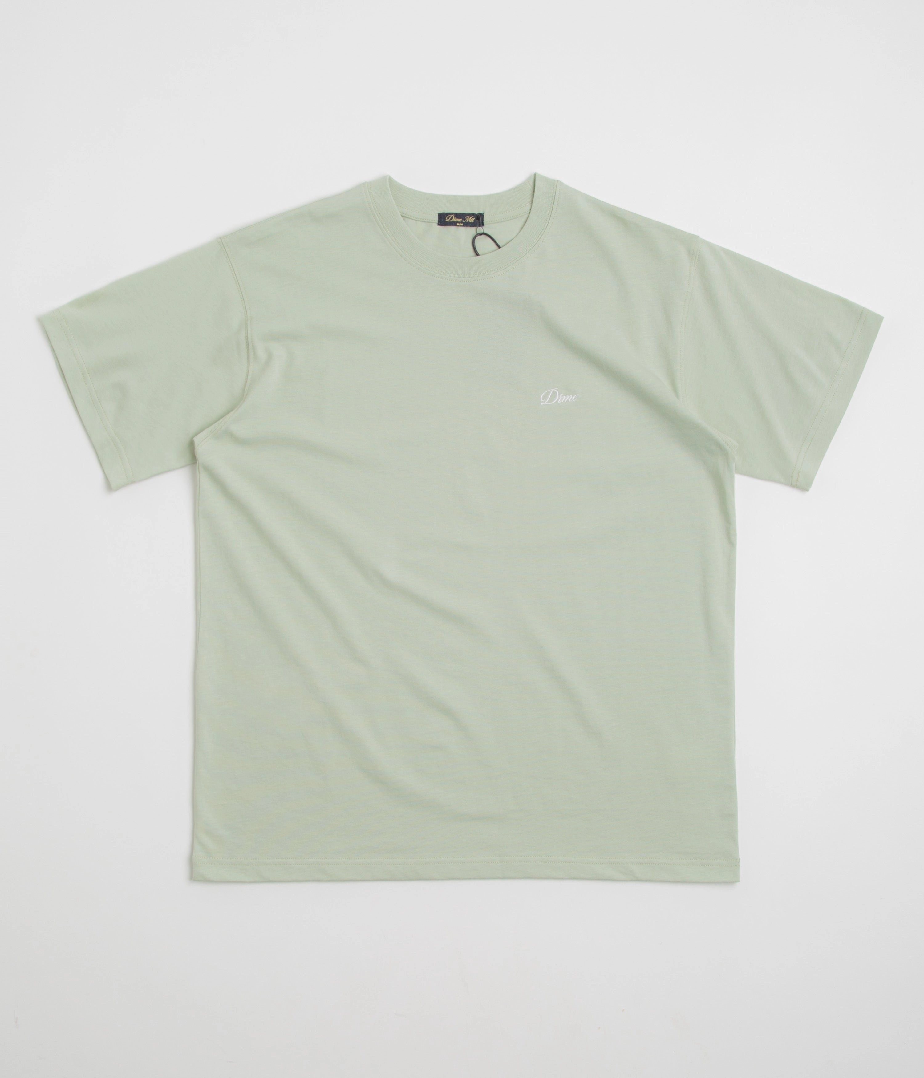 Classic Comfort Comfortable clothing Dime Cursive Small Logo T-Shirt - Charcoal Moss