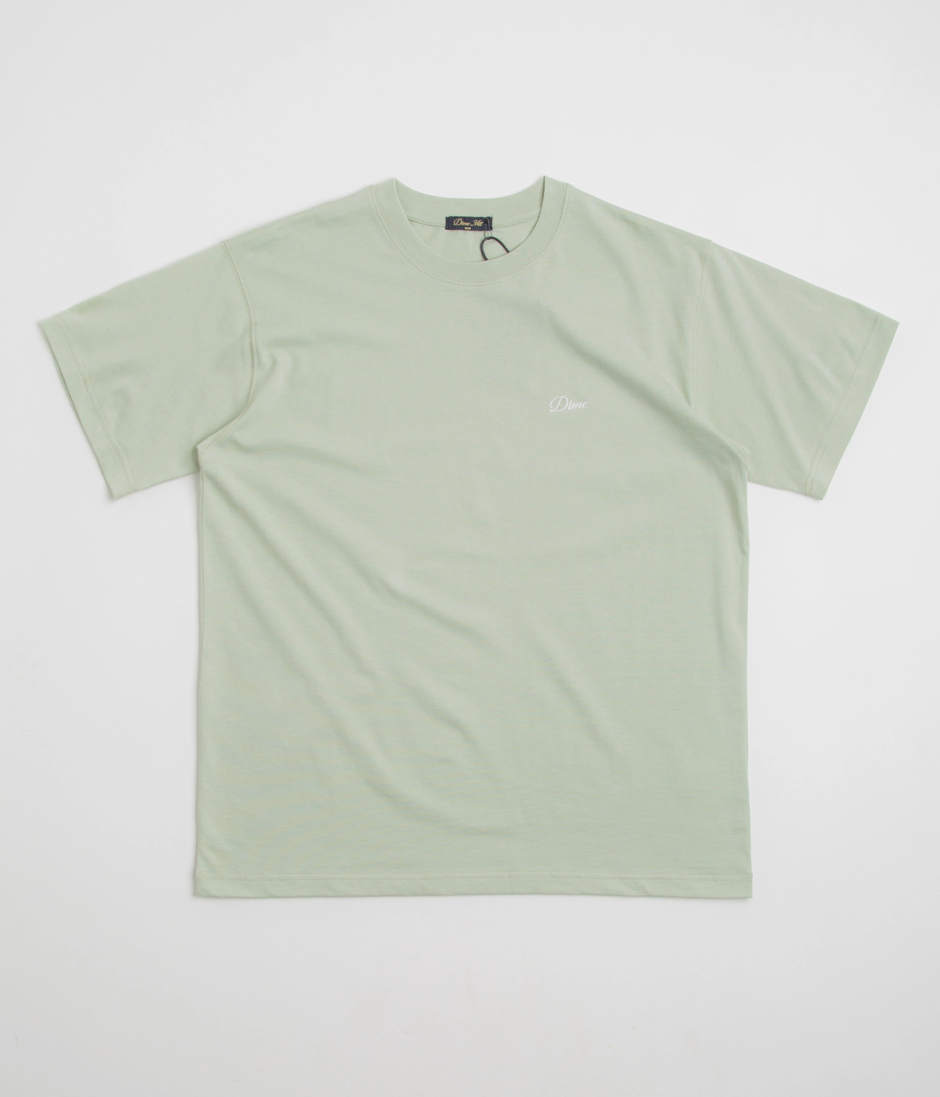 Dime Cursive Small Logo T-Shirt - Charcoal Moss Bohemian style