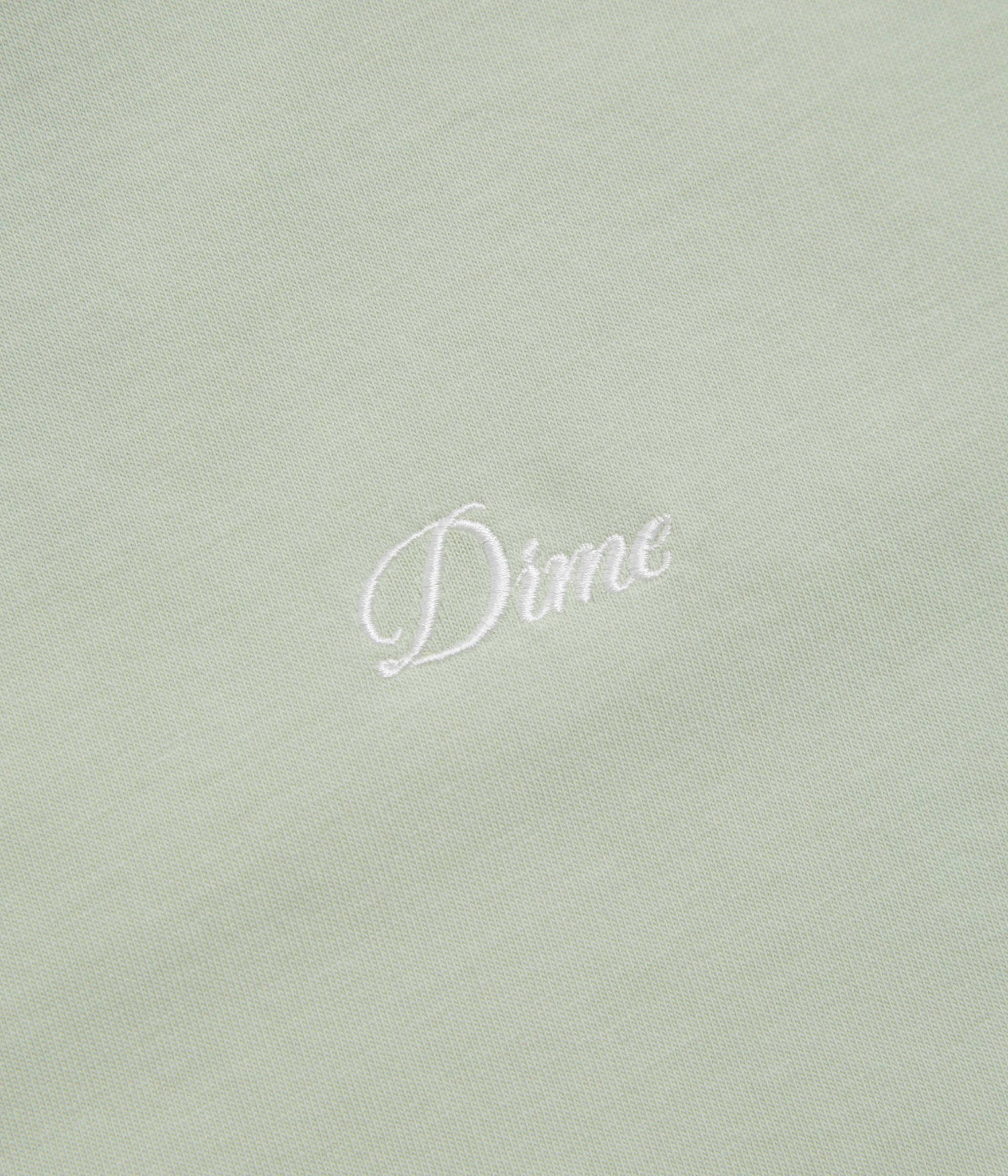 Perfect Layer NeutralTonesCollection Dime Cursive Small Logo T-Shirt - Charcoal Moss