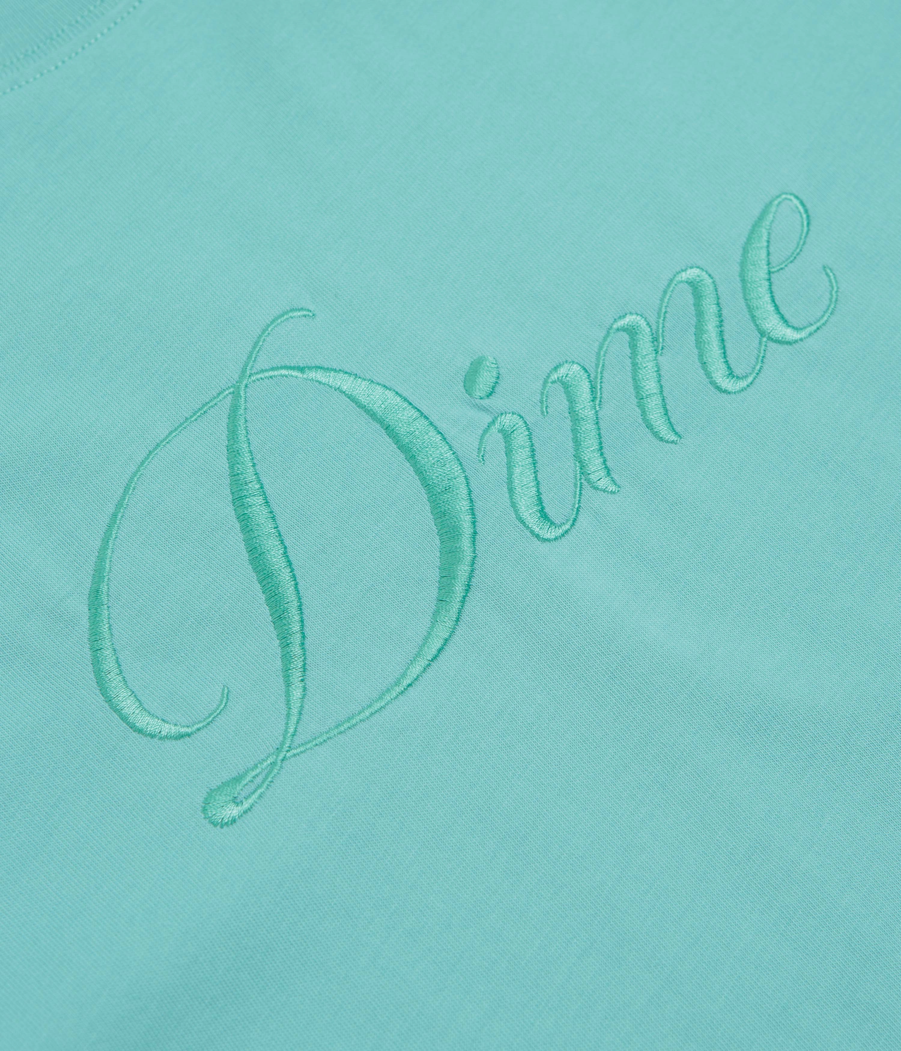Tight fit sexiness Dime Cursive T-Shirt - Vintage Teal
