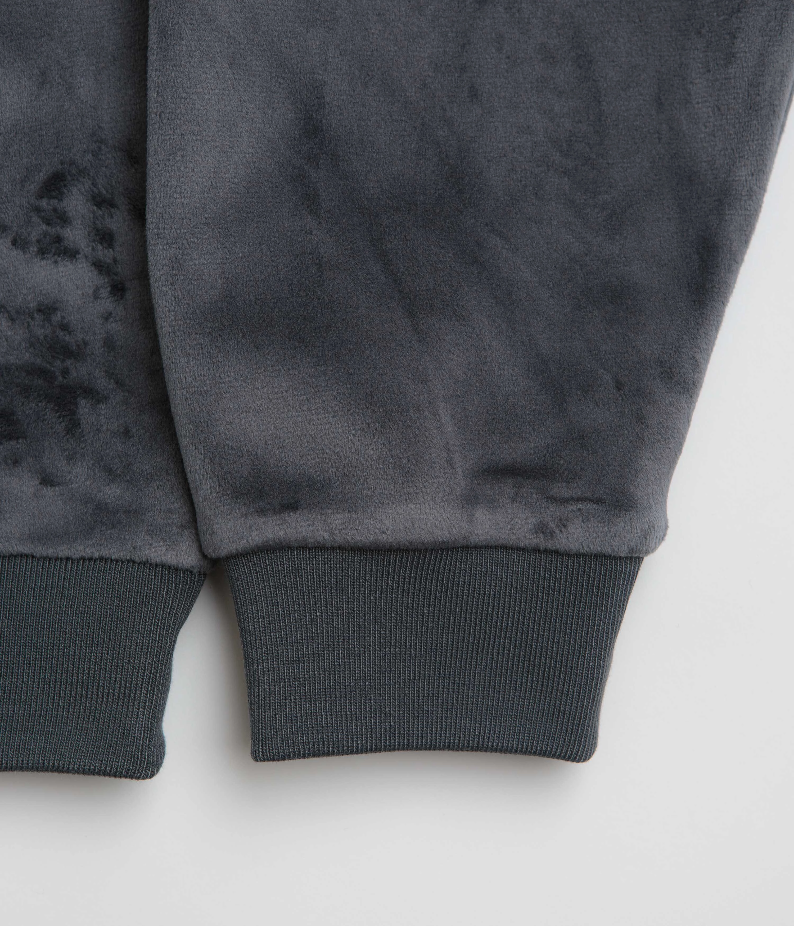 Dime Cursive Velvet Crewneck Sweatshirt - Smoke product business casual suitability