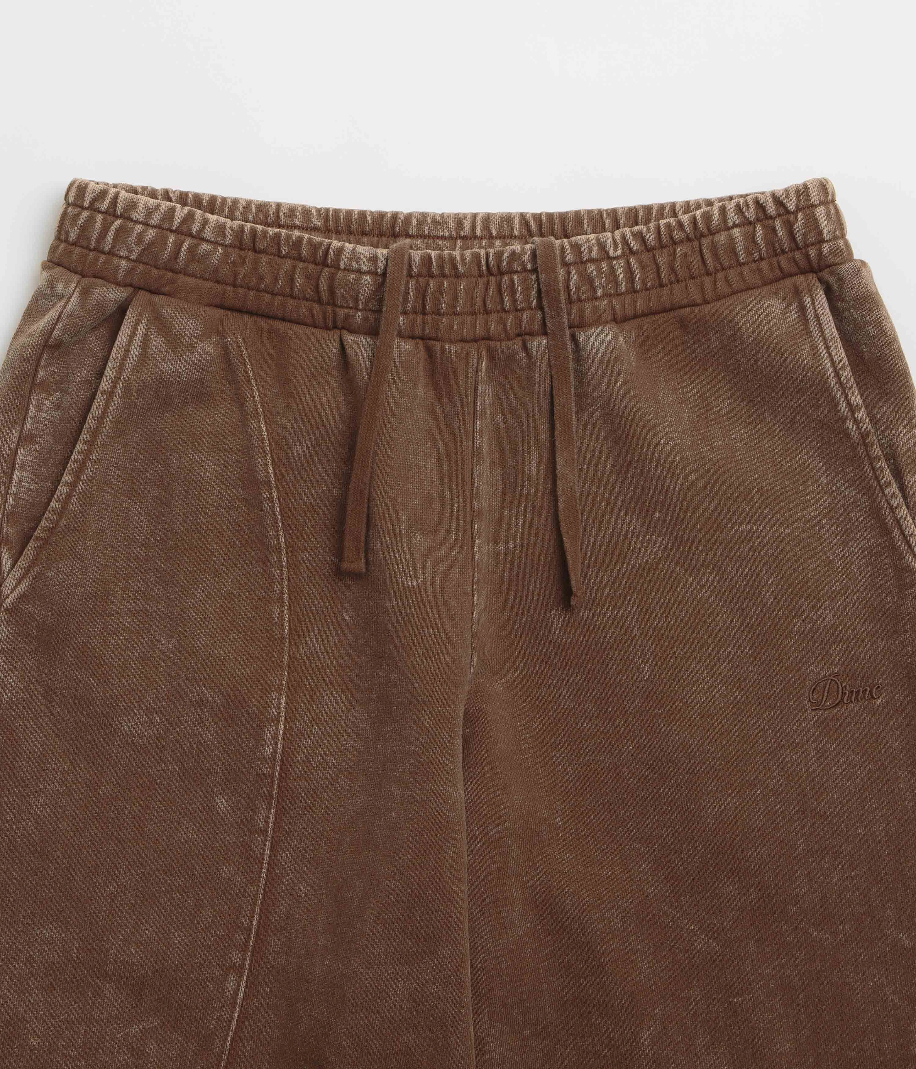 Dime Cyclone French Terry Pants - Brown Snow Washed Lined interior