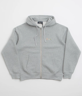 Dime Friends Full Zip Hoodie - Heather Grey Travel Ready Fashionable