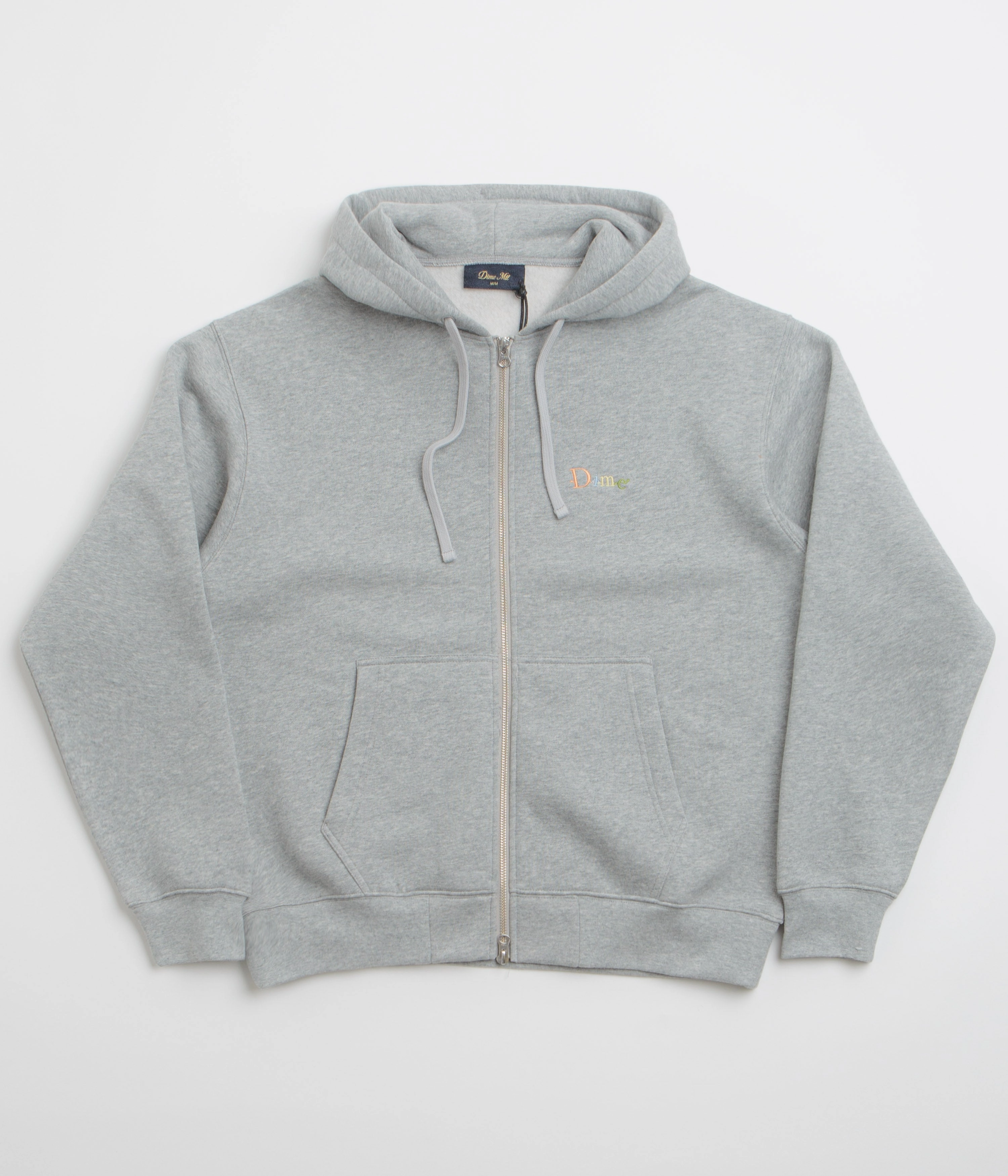 Dime Friends Full Zip Hoodie - Heather Grey Travel Ready Fashionable