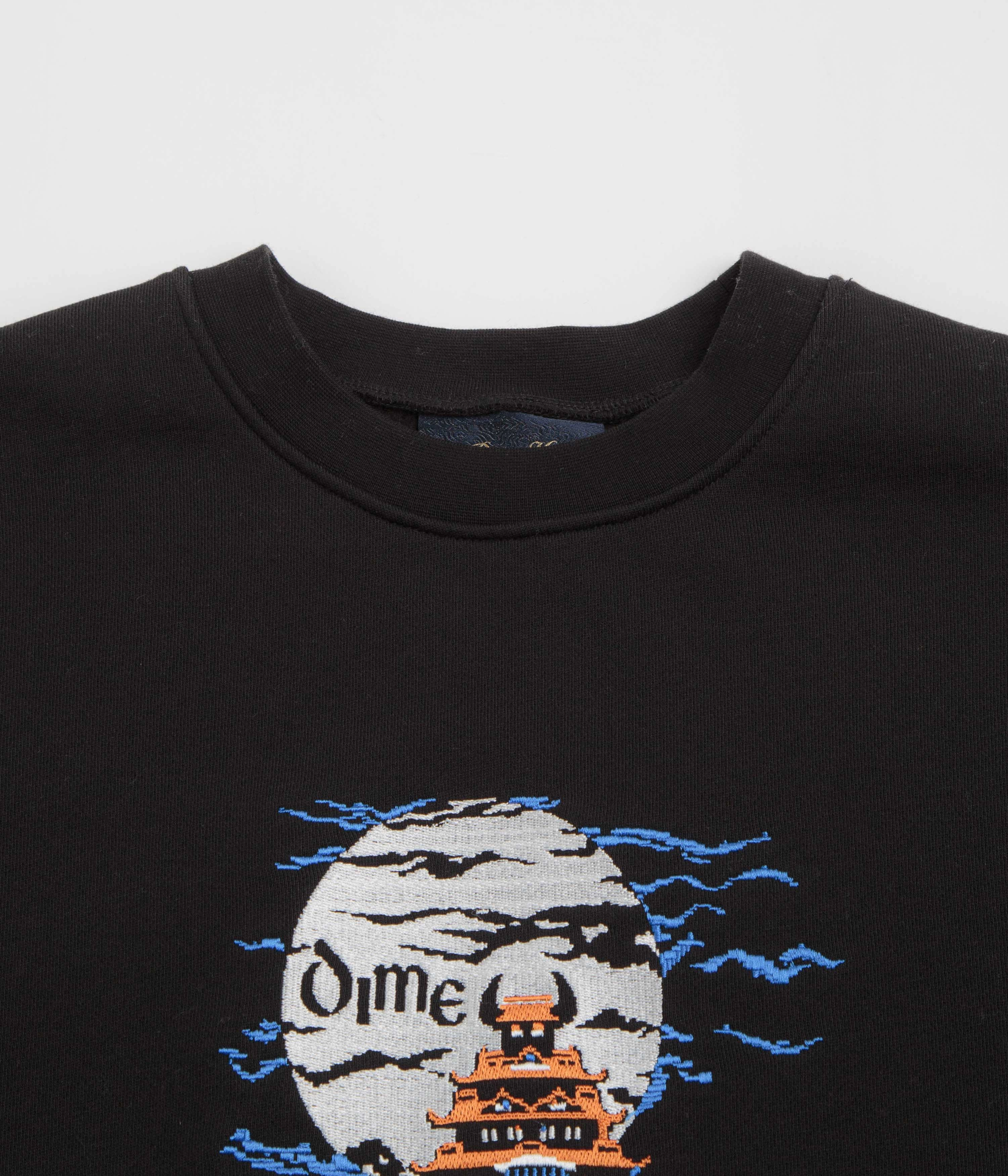 Dime Kastle Crewneck Sweatshirt - Black dry cleanable