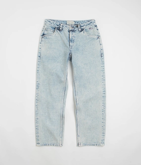 Elastic Cuff MultiPocketSystem Dime Relaxed Denim Pants - Light Snow Washed