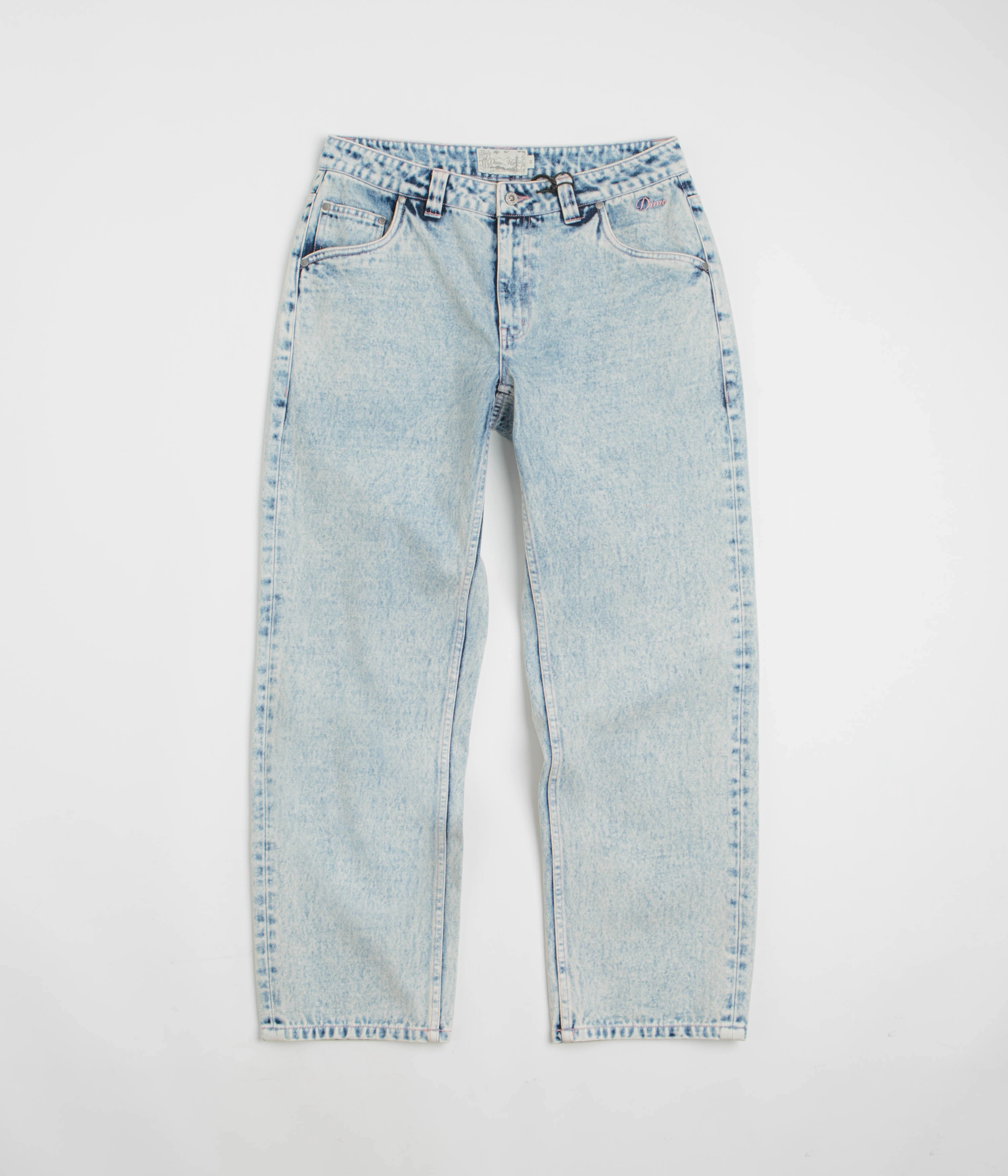 Elastic Cuff MultiPocketSystem Dime Relaxed Denim Pants - Light Snow Washed
