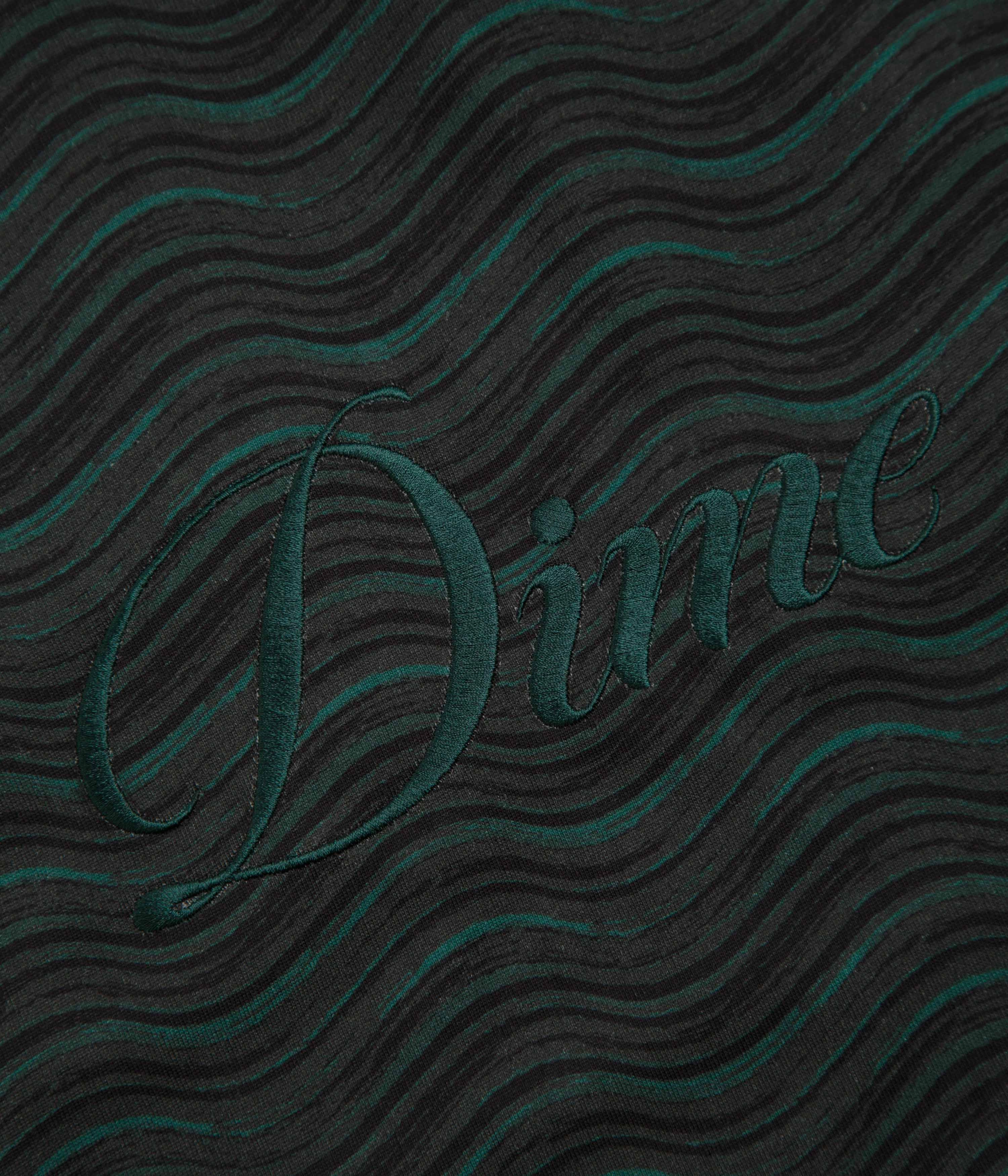 Chic Comfort Wear Urban Style Trend Dime Transmission Long Sleeve T-Shirt - Emerald