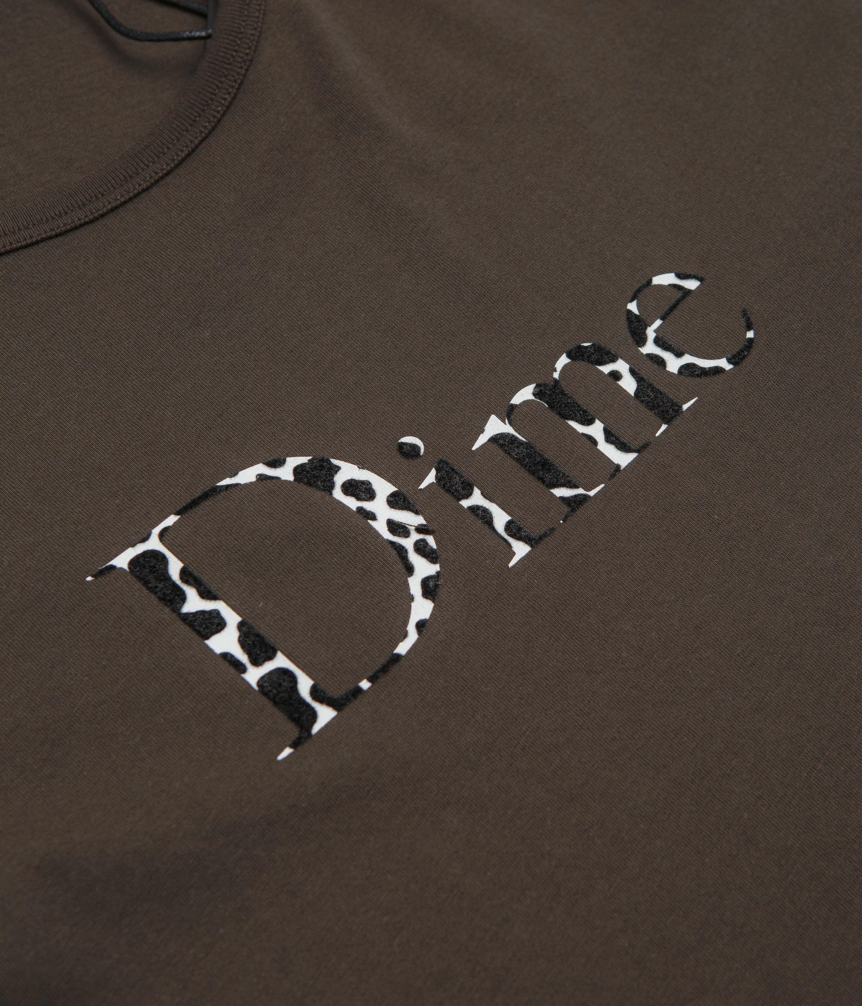 Dime Womens Classic Dalmatians T-Shirt - Vintage Black QuickDry Material