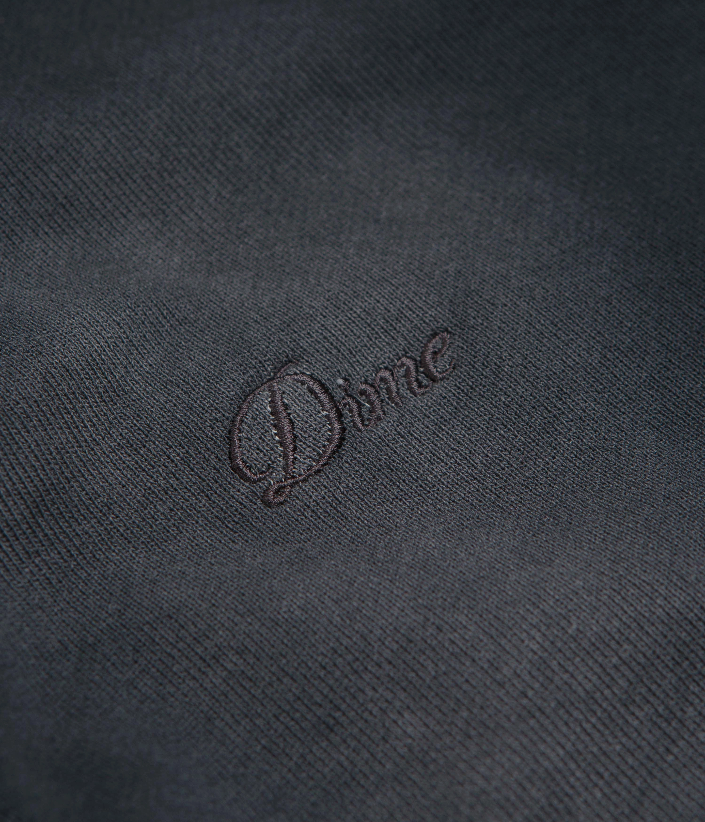 Dime Womens Cropped Full Zip Hoodie - Black Washed Low Profile Logo Fringe details