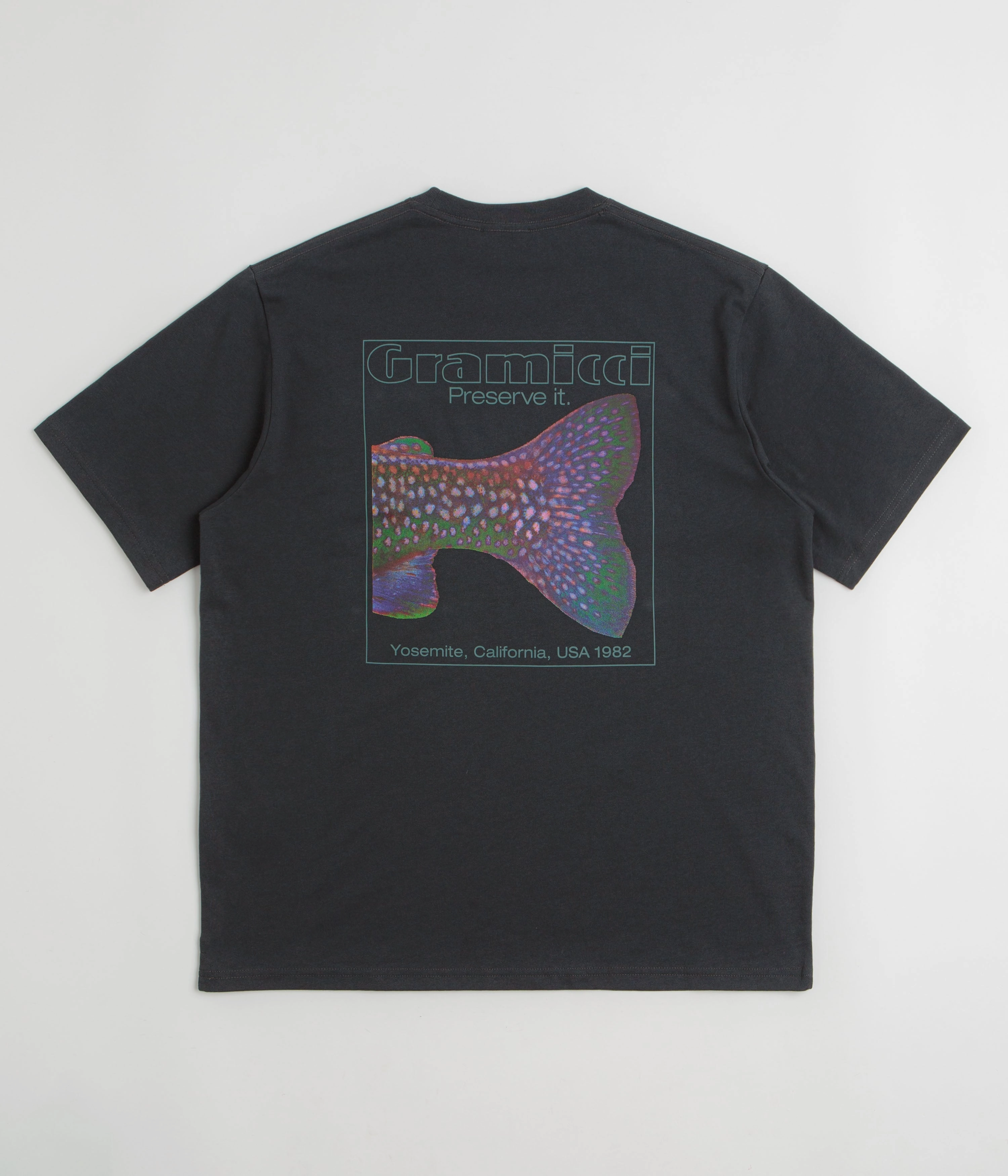 Gramicci Trouttail T-Shirt - Vintage Black Soft & Smooth